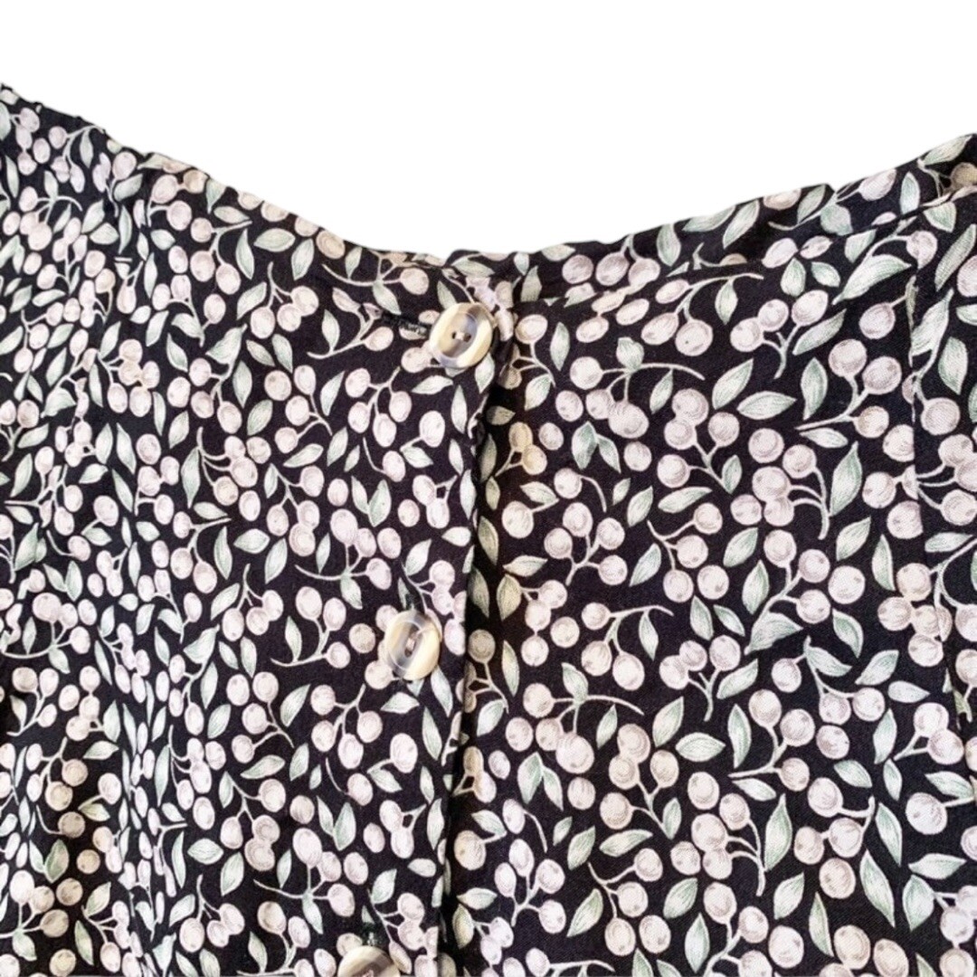 Women’s Vintage 90s Concepts black olive leaves mini skirt Size 3