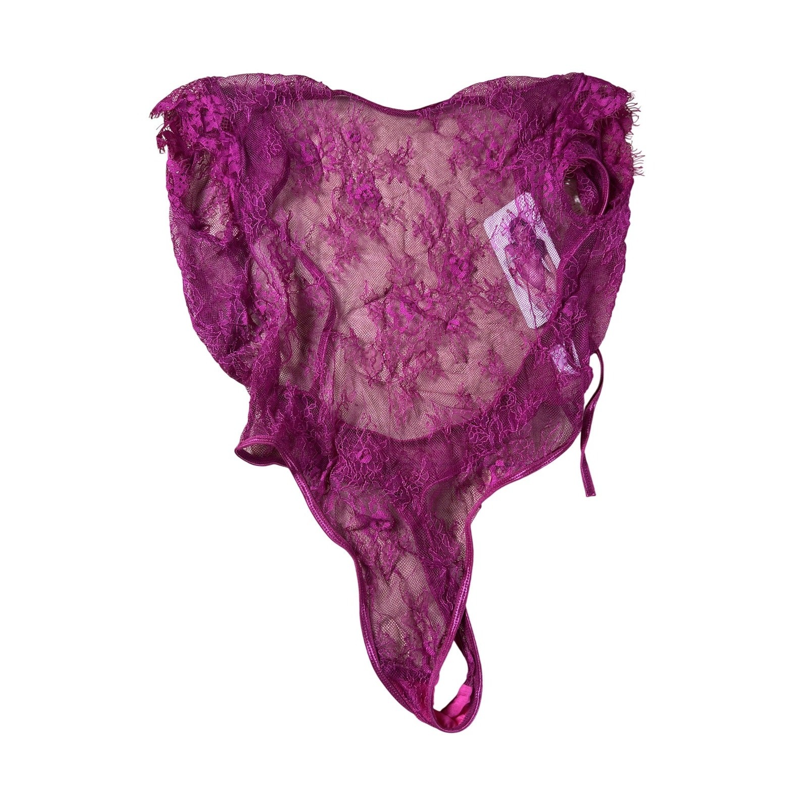 Shirley Of Hollywood Teddy Womens S Pink Lace Sheer One Piece Cap Sleeve Thong