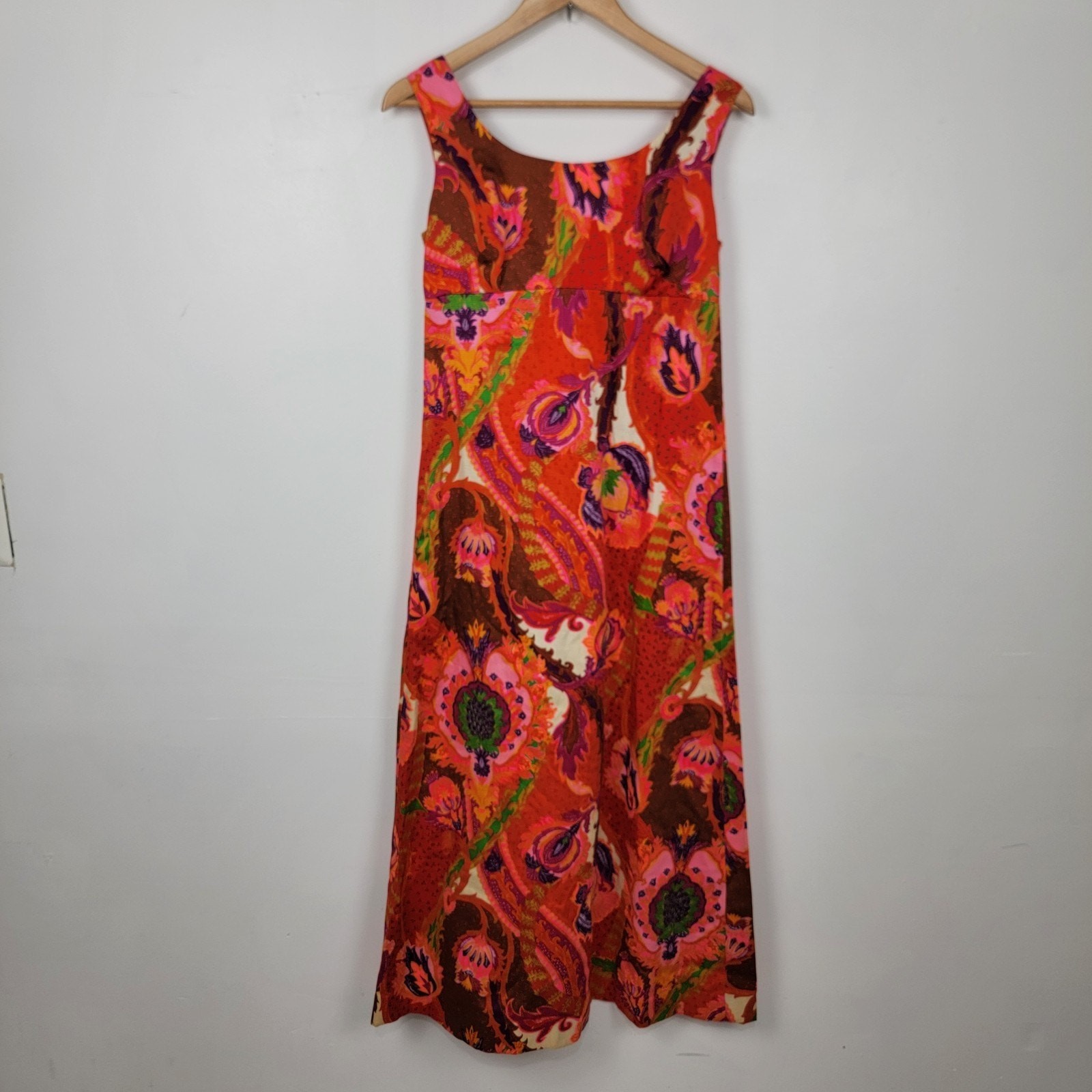 Vintage Tori Richard Honolulu Midi Maxi Floral Dress Womens 8 Fall Summer Classy