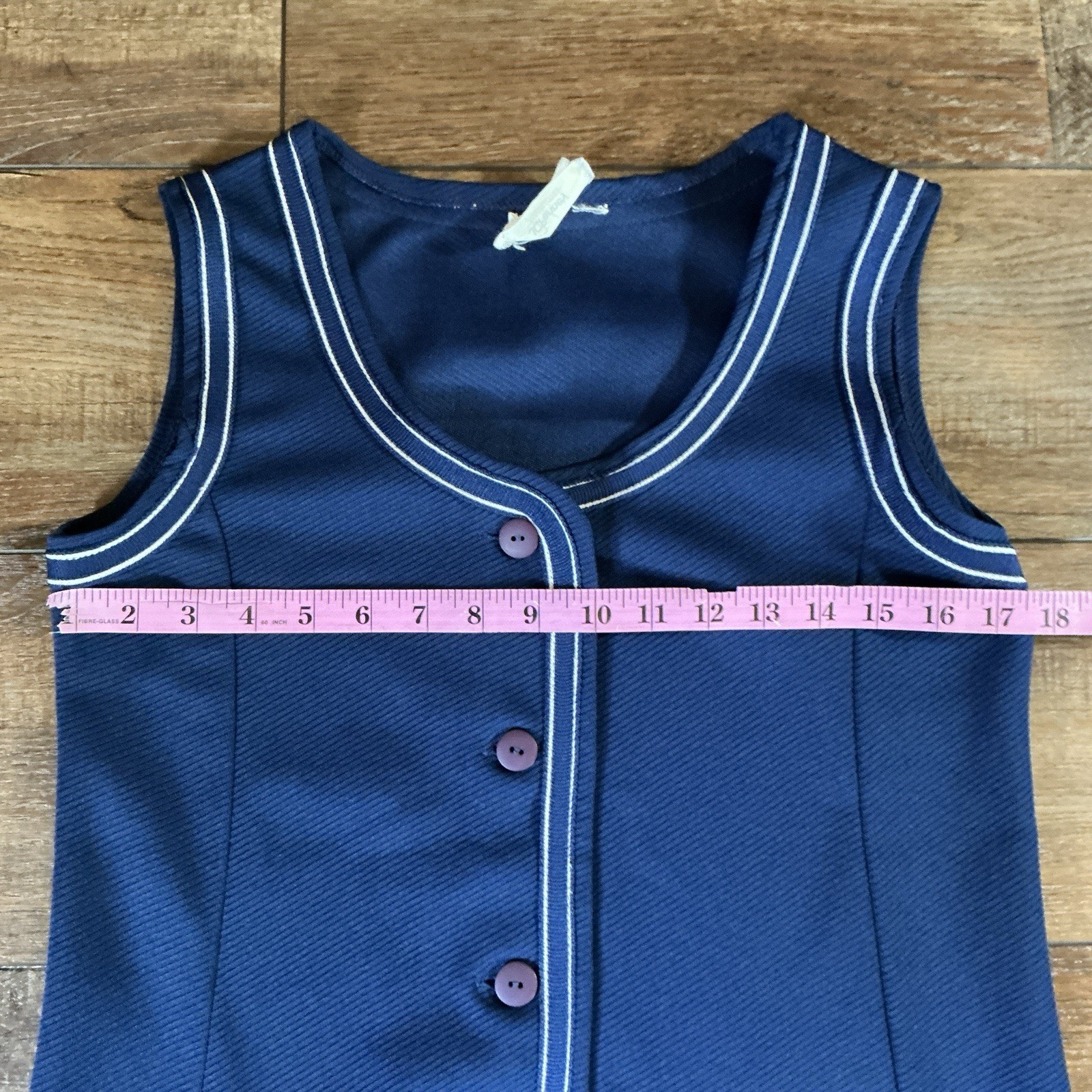 Vintage JCPenney Fashions 2-Pc Set Plaid Jacket & Navy Vest Dress Size 10 #63F4