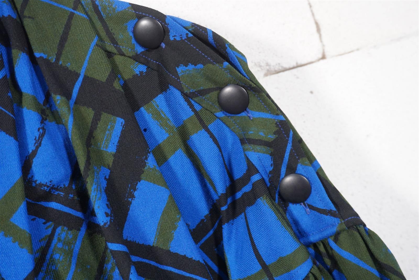 Excellent Rare Original Yves Saint Laurent Vintage Dress Cocktail Dress Blue Black