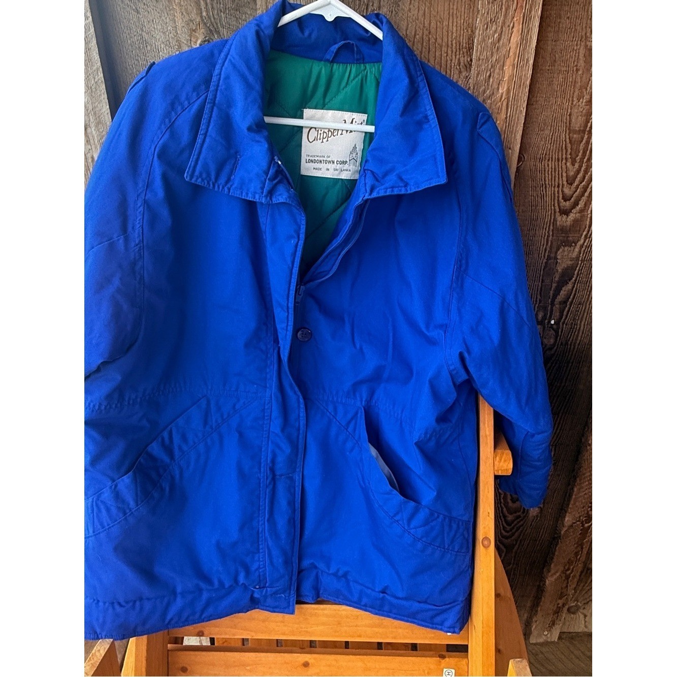 Vintage ClipperMist Londontown Corp. Quilted Jacket Cobalt Blue L