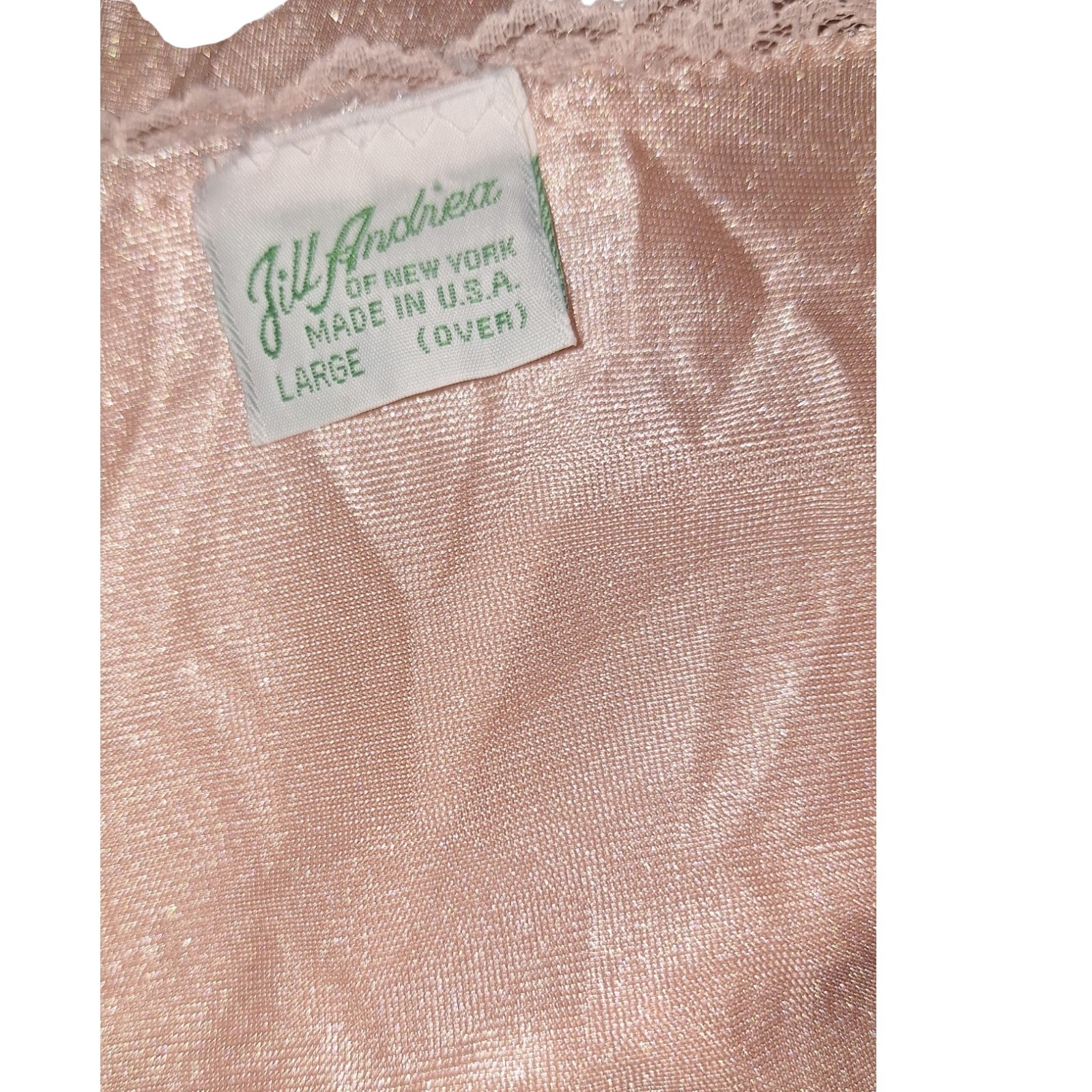 Vtg Jill Andrea of New York Pink Sheer Lace Peignoir Set Coquette Cottagecore
