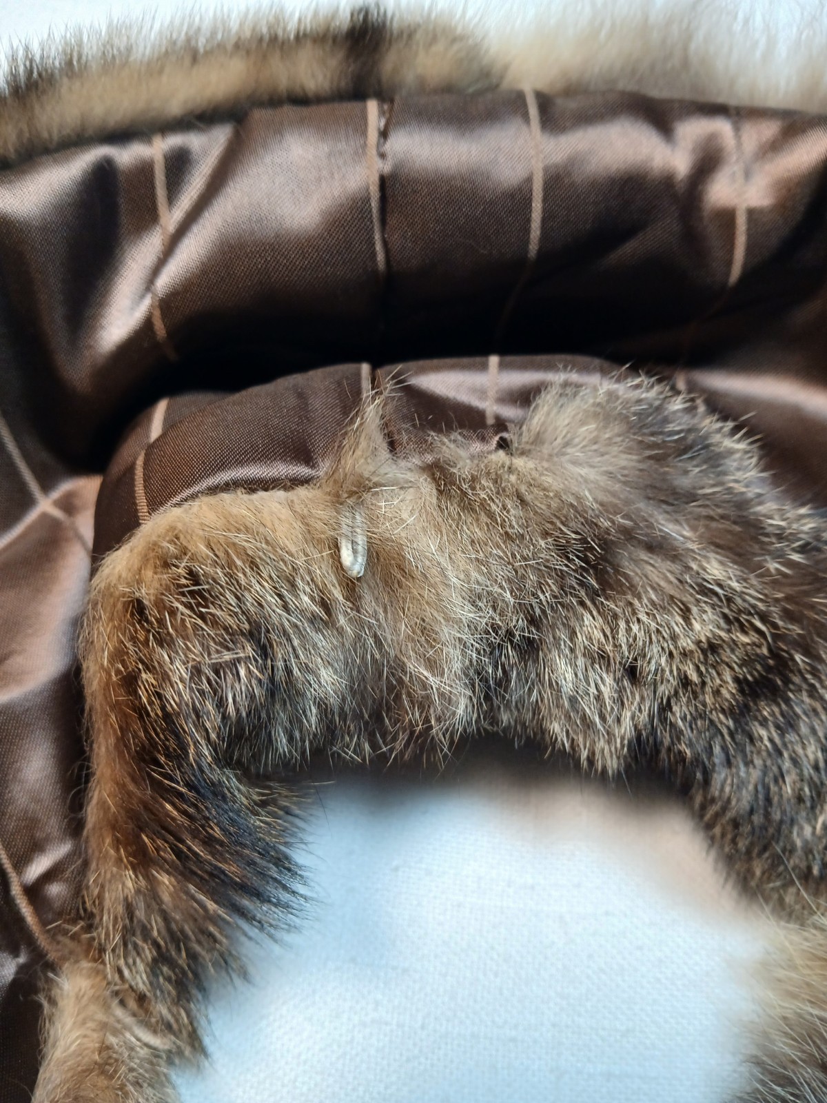 Vintage Real Fur Detachable Coat Collar Stole – Brown Black Raccoon Bobcat,…