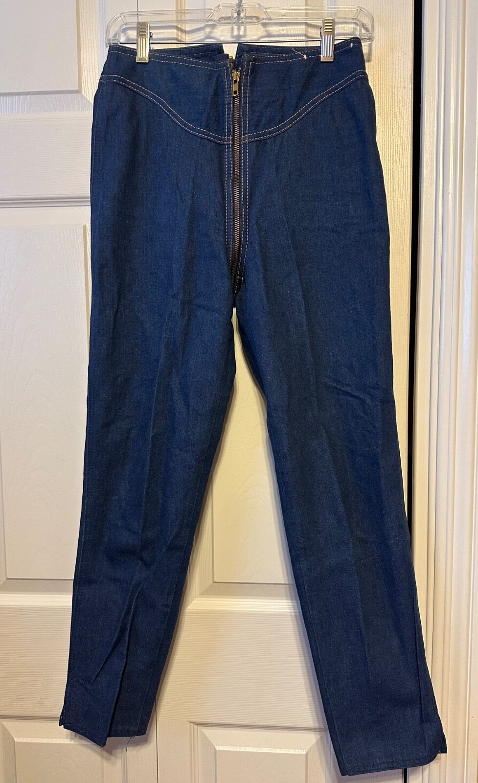 Vintage Rag City Blues Los Angeles Zip Around Denim Jeans Size 30 9/10 Dark Wash