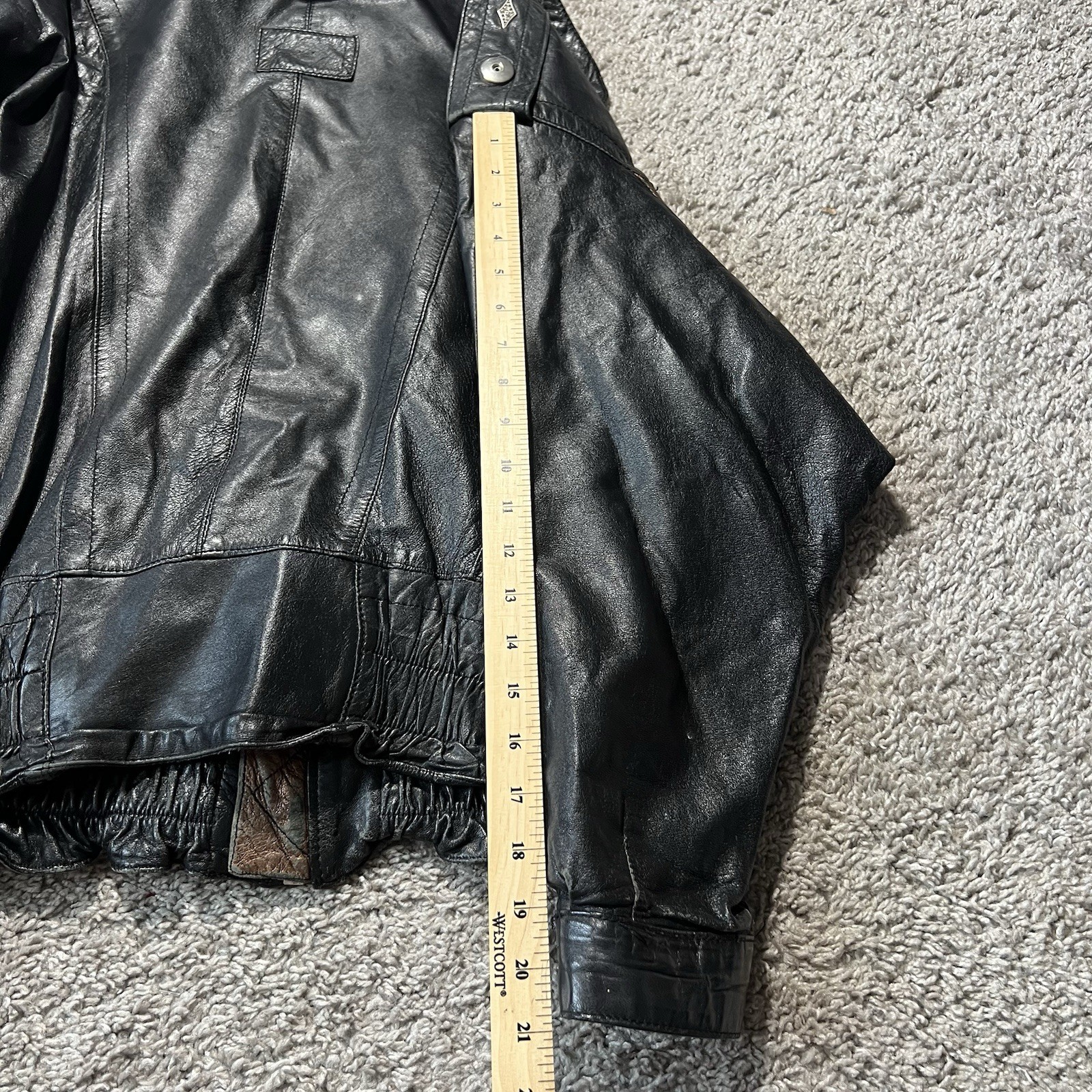 Vintage Black Brown Geometric Moto Biker Jacket Grunge 1980s 90s Italy Designer