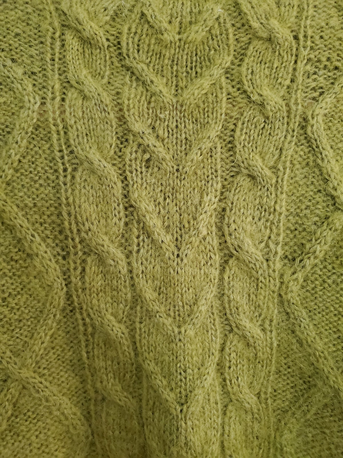 Vintage 1980s Limited Express green mohair cable knit sweater small