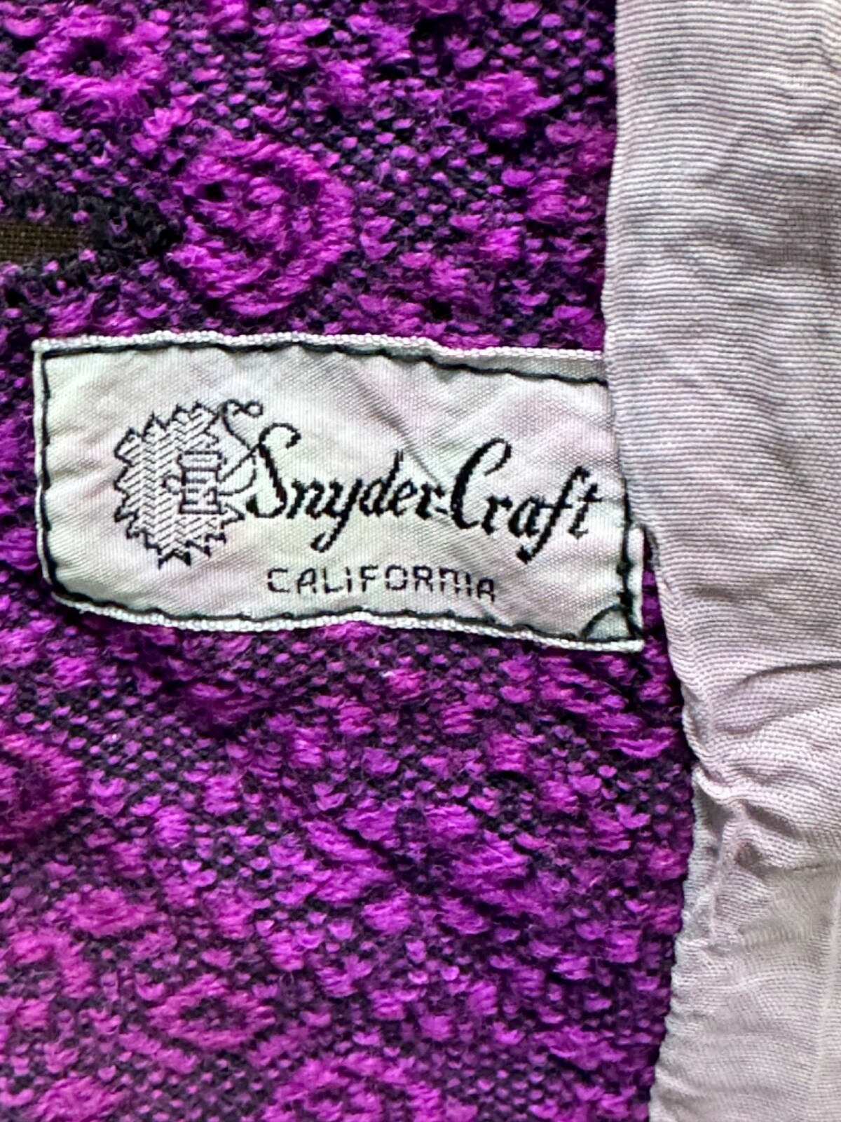 1950s Vintage Suit Purple Tweed Suit w/Cropped Jacket Snyder Craft California S