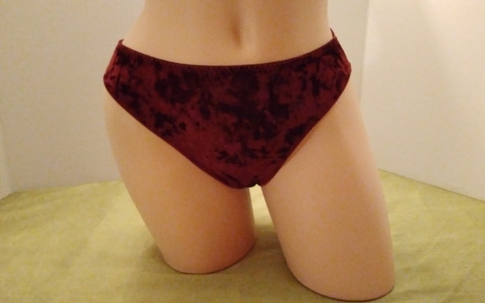 Panties Vintage 1997 VICTORIA’S SECRET Burgandy VELVET Bikini Panties Size Med