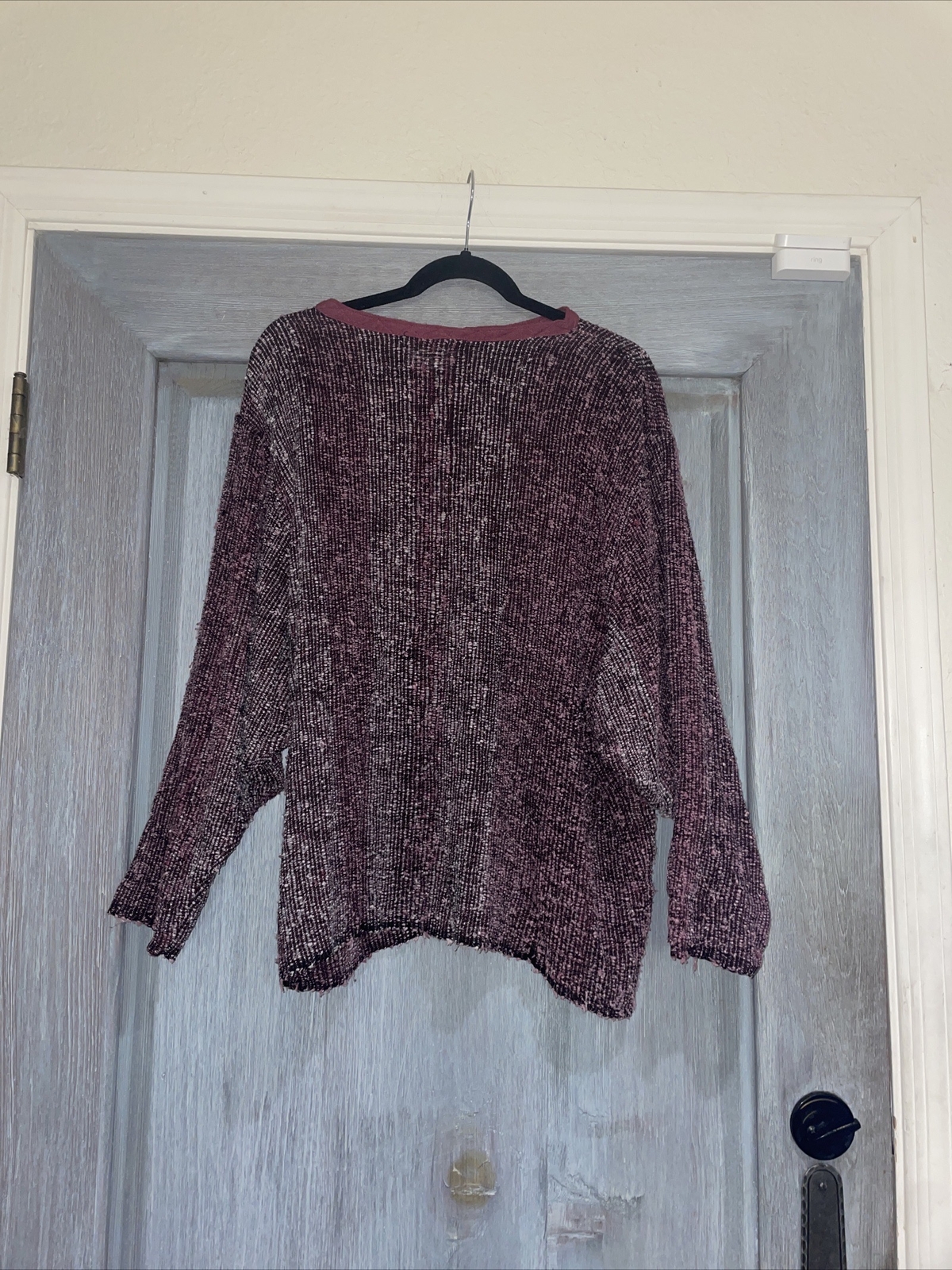 Vintage Laise Adzer Cotton Rayon Purple A-Line Skirt And Sweater Set