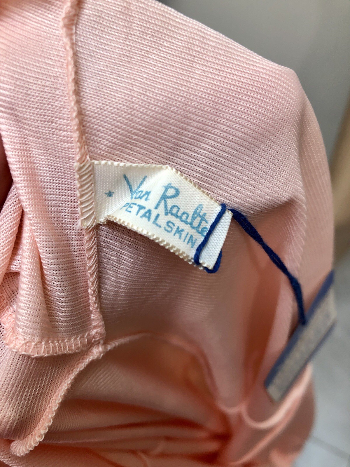 VTG 1940s *DEADSTOCK w/Tags Van Raalte ~ROSE PINK Rayon Knit SLIP DRESS Sz-42