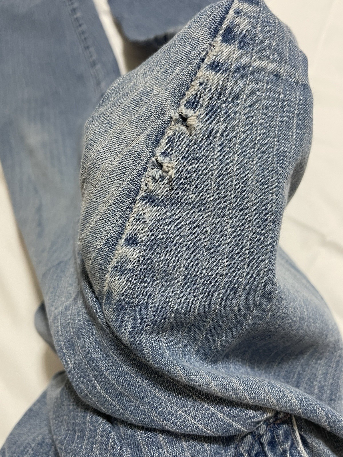 Vtg 80s Lee Riders Pinstripe Jeans High Waisted Union Made USA Mom Denim 16