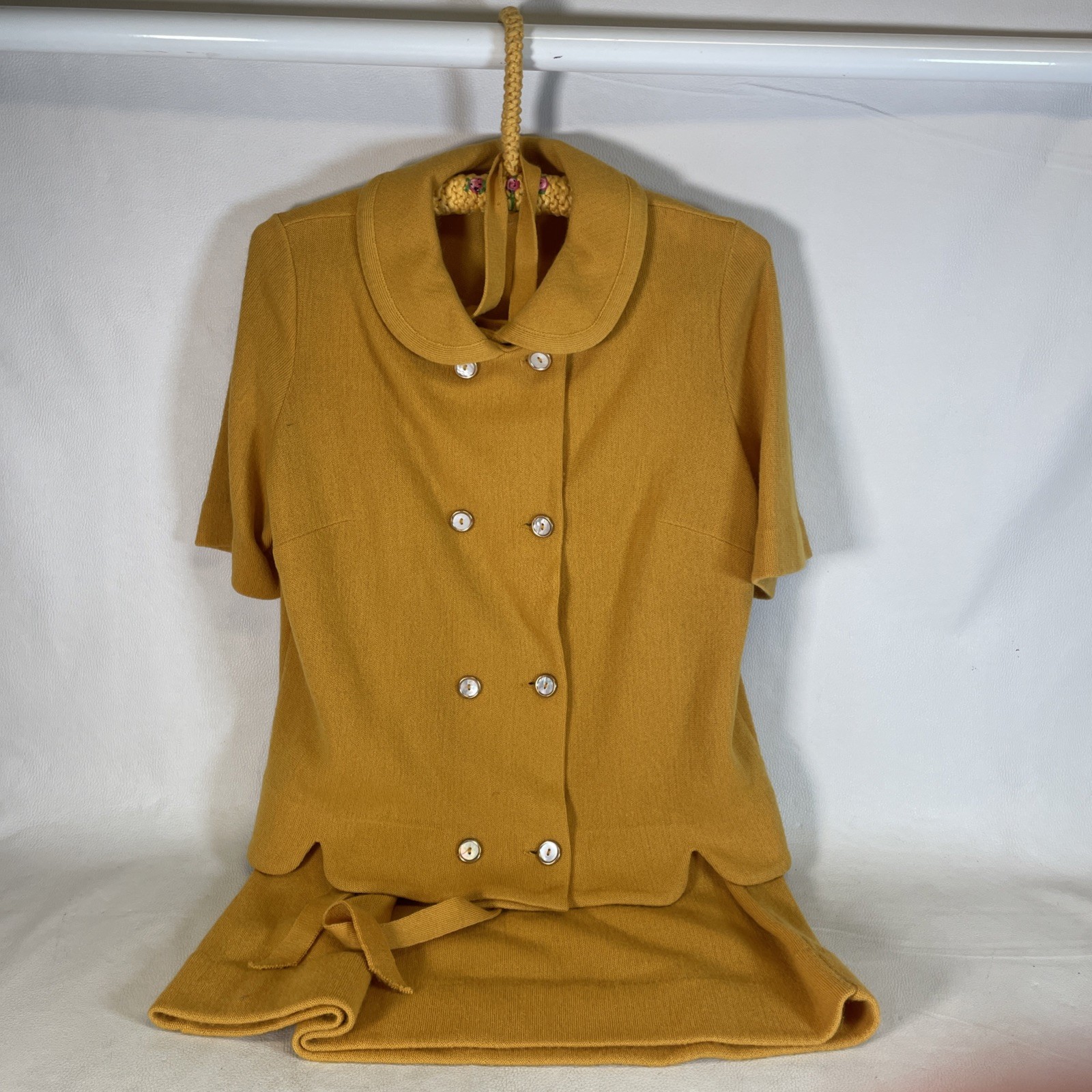 Vintage 1950 s Kimberly Kim’s Knitwear Two Pcs Knit Set 100% Virgin Wool READ!