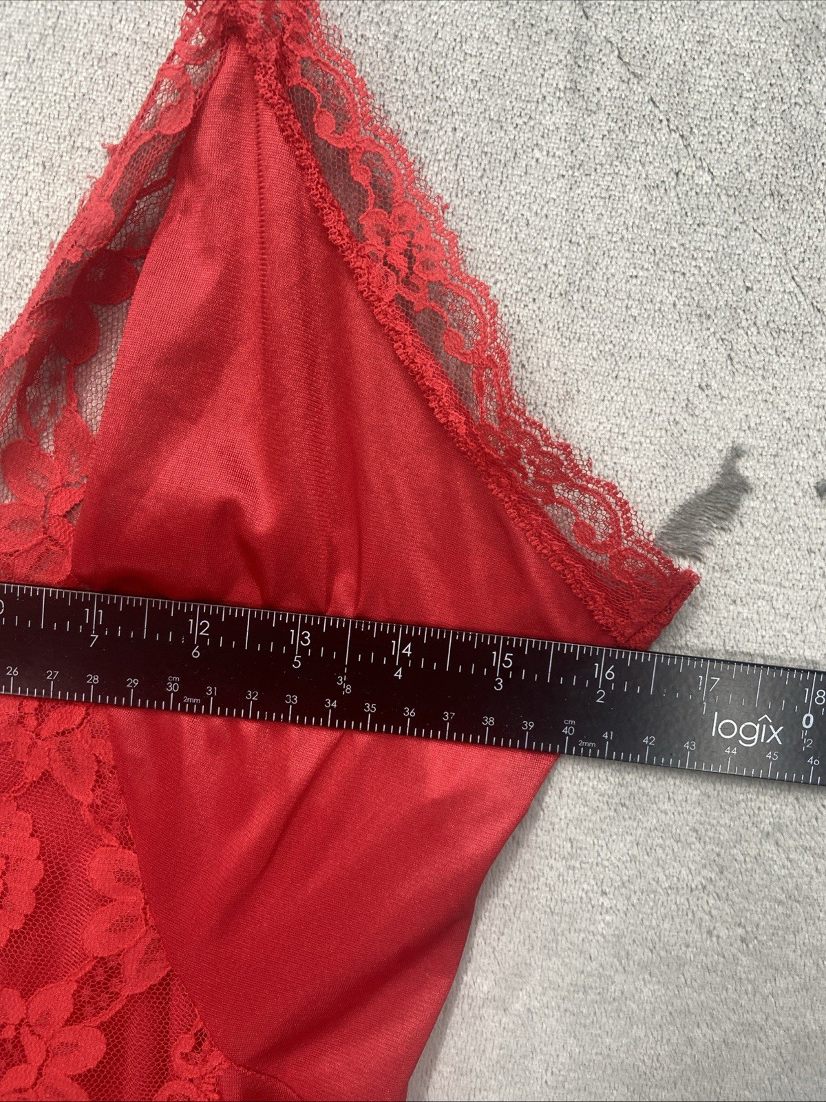 Vintage Y2K Sabrina slip Dress Red Babydoll Floral Lace Lingerie Romantic USA