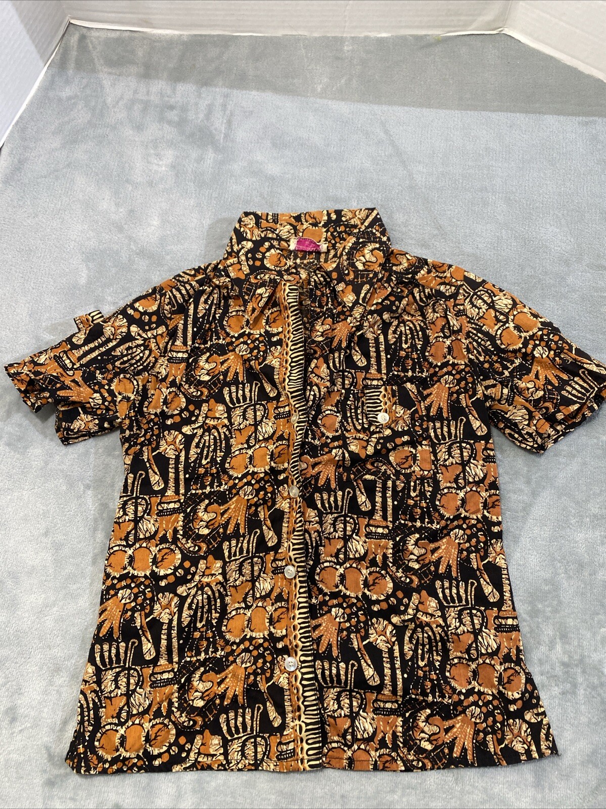 Vintage 70’s Irene Kasmer Button Down Shirt, Blouse Retro Women’s Sz S