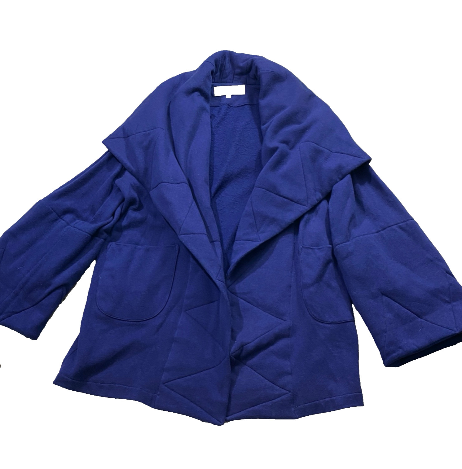Norma Kamali Iconic Shawl Collar Open Front Oversized Vtg 80s 90s Coat Jacket