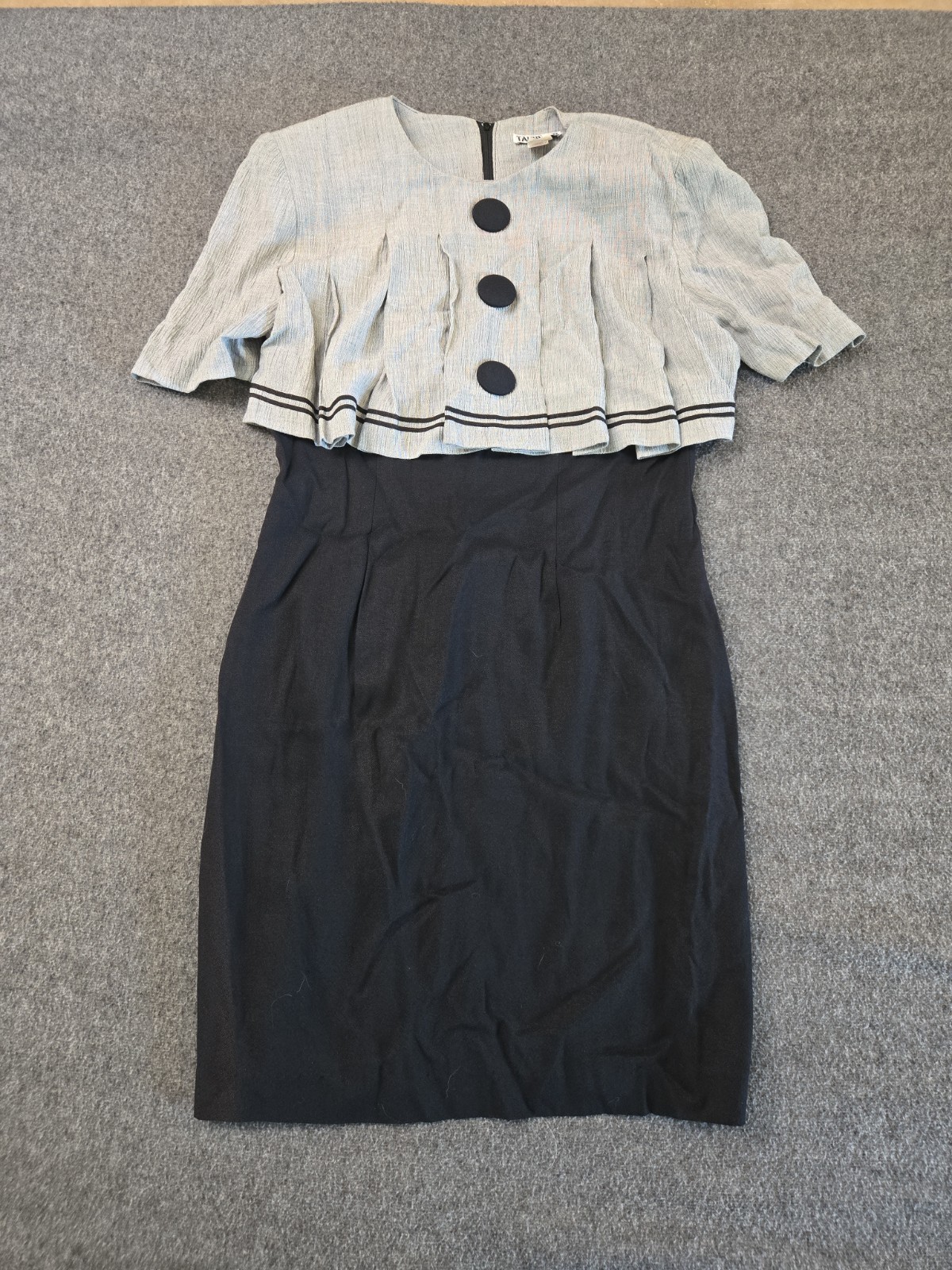 Taurus II Vtg 80s 90s Sheath Overlay Dress Womans Sz 10 Mall Business Career USA