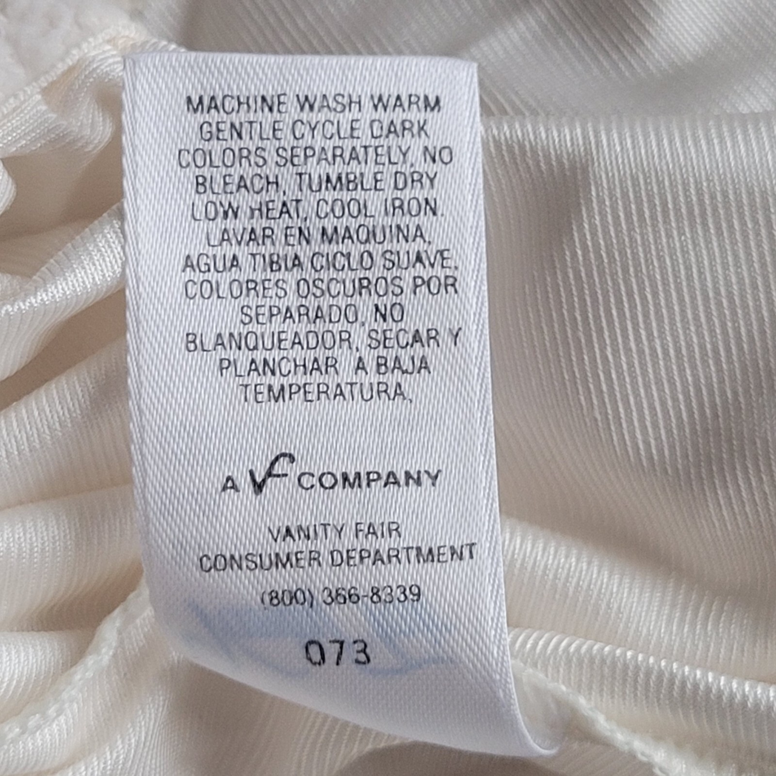 Vintage VANITY FAIR Ivory Pearl Midi Slip Skirt Size L Side Slits Elastic Waist