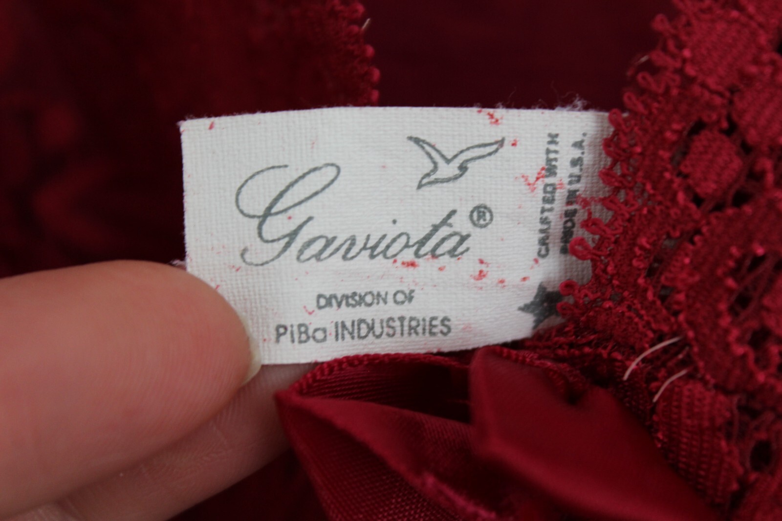 Vintage Burgundy Wine Lace Babydoll Bodysuit Teddy Night Lingerie Small