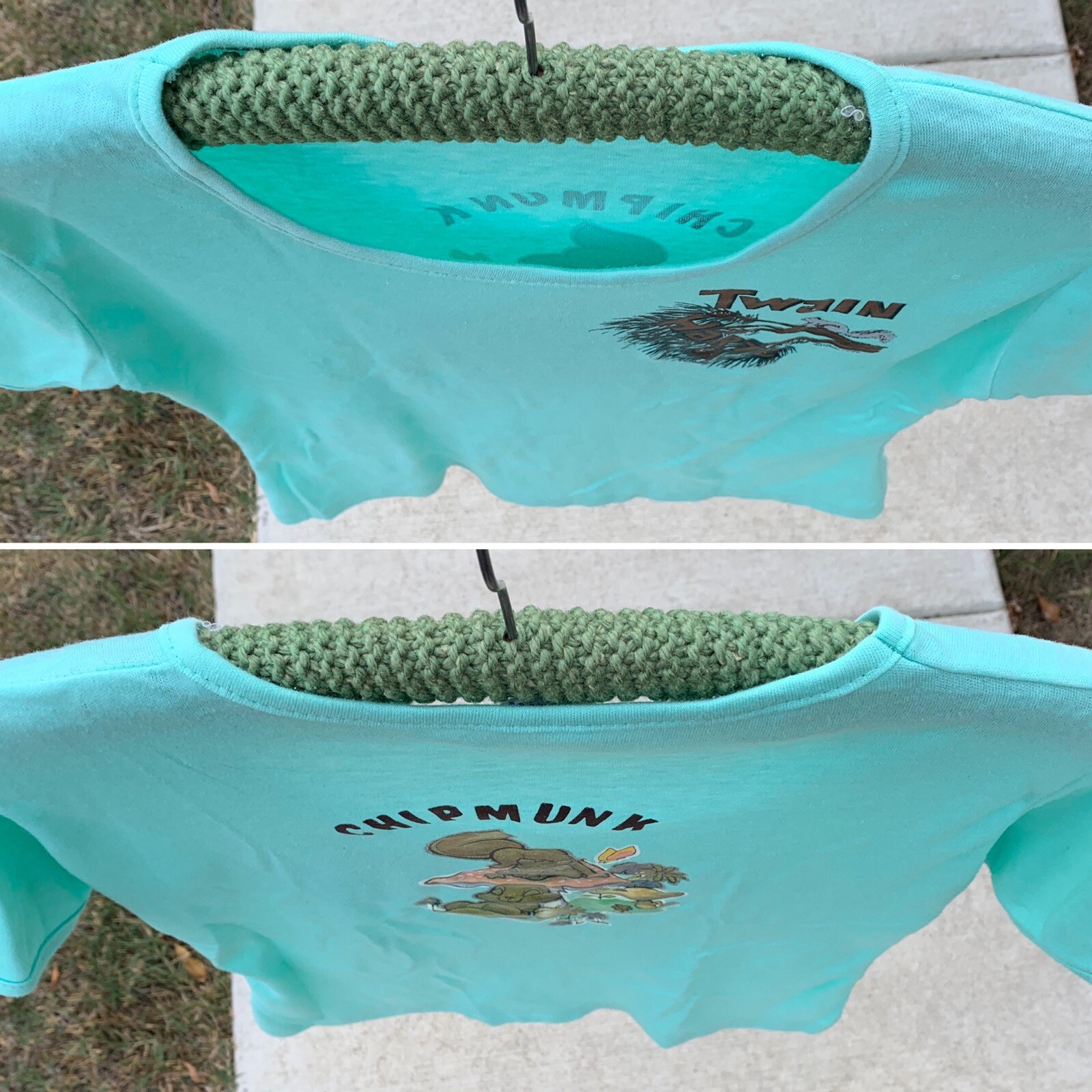 Vintage Twain Harte Chipmunk T Shirt Roach Iron On Back Fun Tees Size XL Ladies