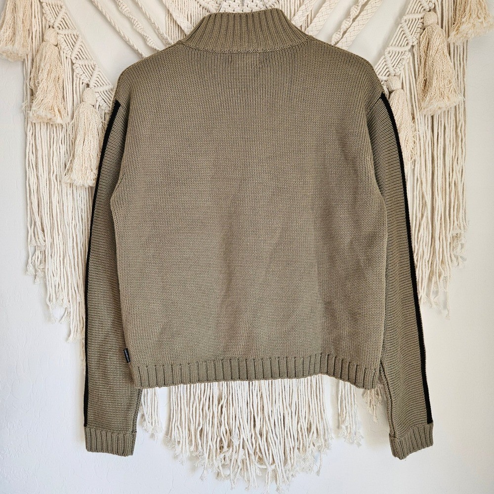 Vintage Obermeyer Ski Sweater Reindeer Knit Wool Blend Mock Neck Nordic Womens L