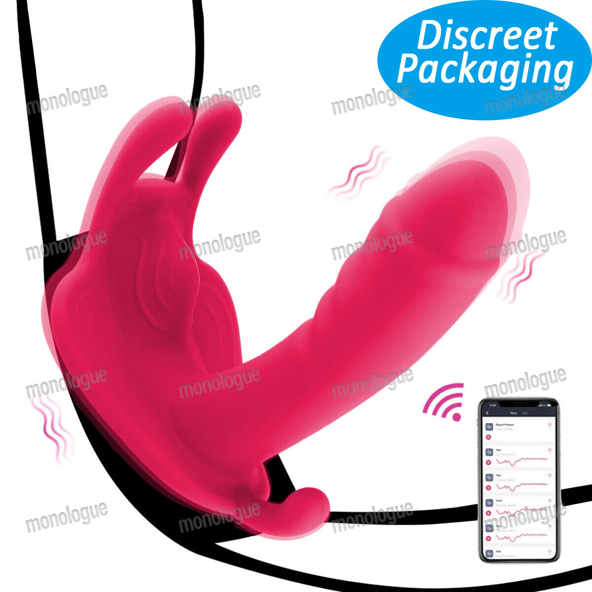 Vibrating Women Panties Massager Wearable Wireless APP Remote Control Underwear
