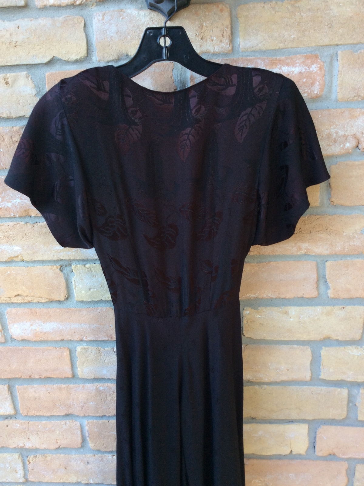 VTG 80s CAROLE LITTLE PETITES Sz 2P Dress 80s/30s Art Deco Drape Floral USA