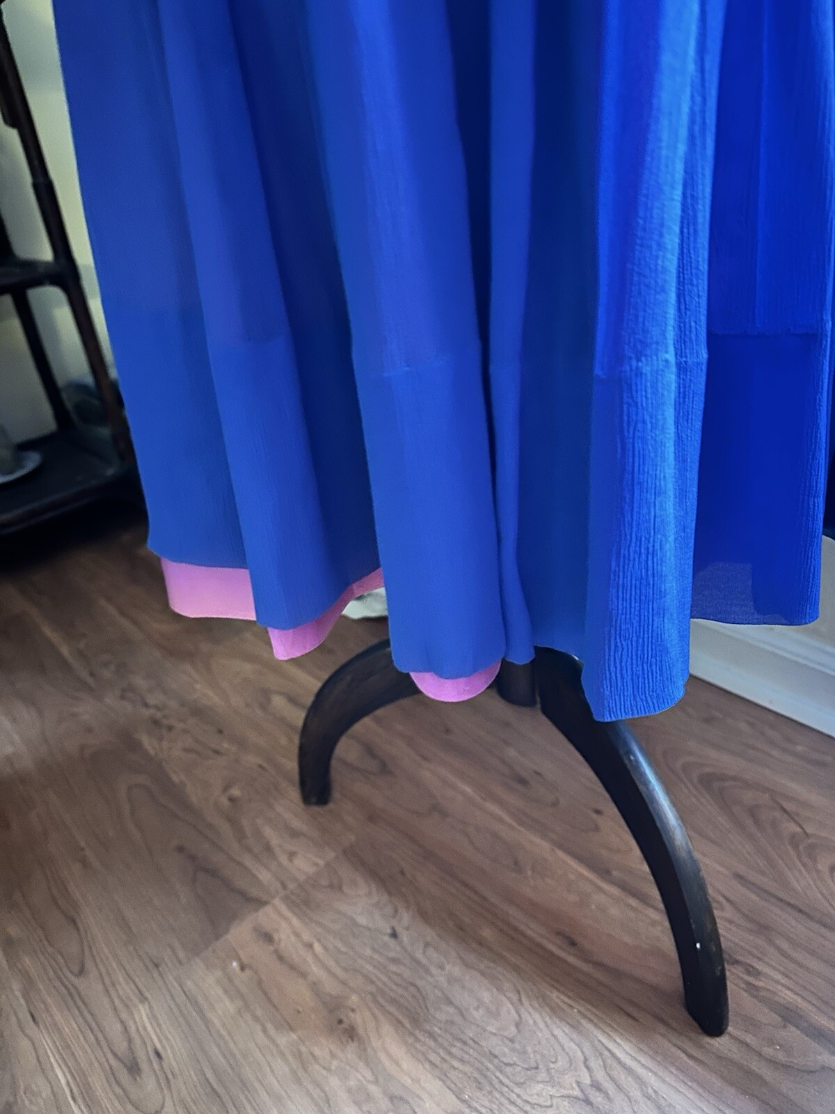 Lilli Diamond California VTG Blue Chiffon Party Prom Dress Womens Sz Small