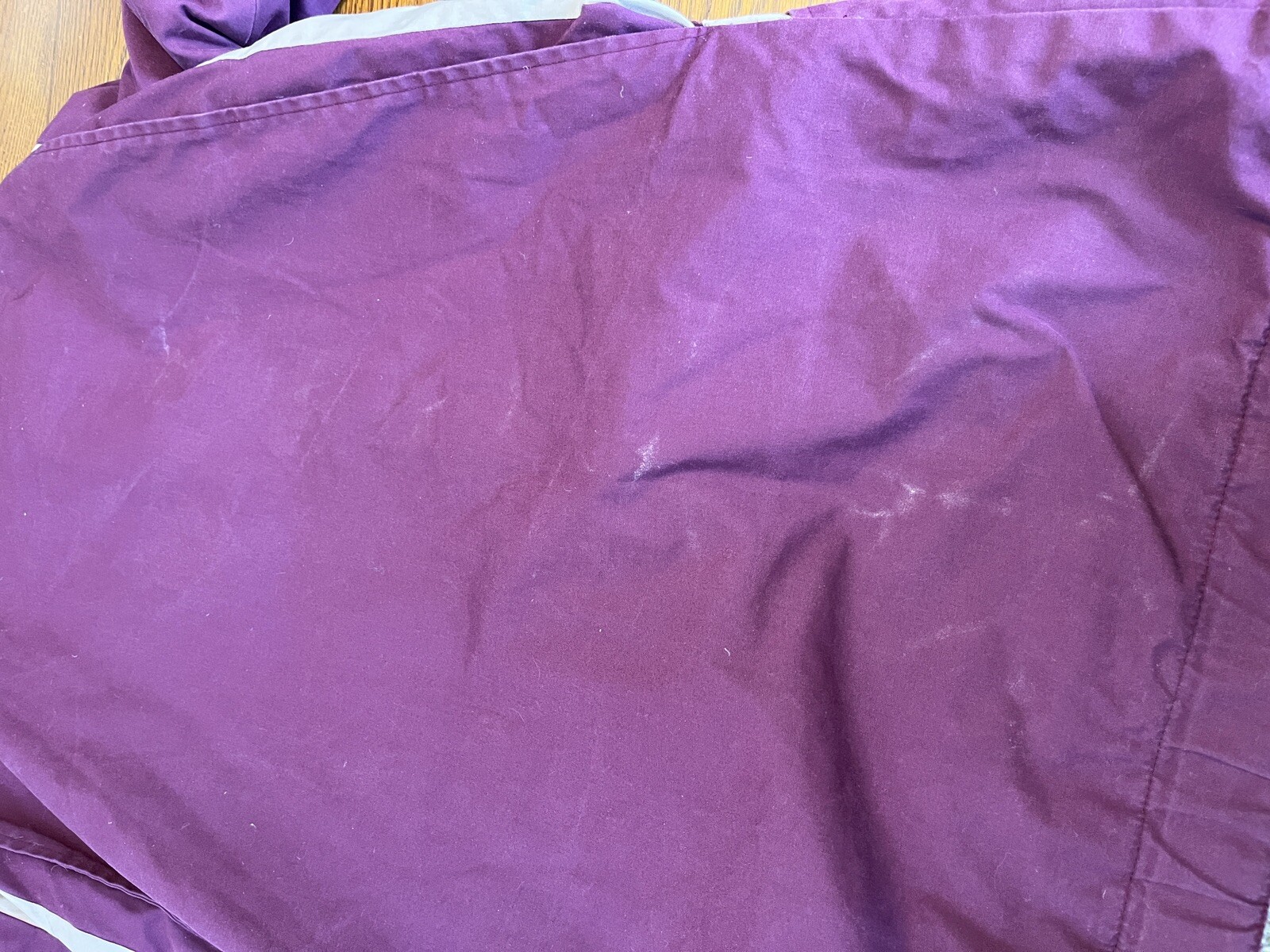 Vintage 1980s Sz Lg Foxland Zip Jacket Barn Coat Flannel Lined Purple Retro