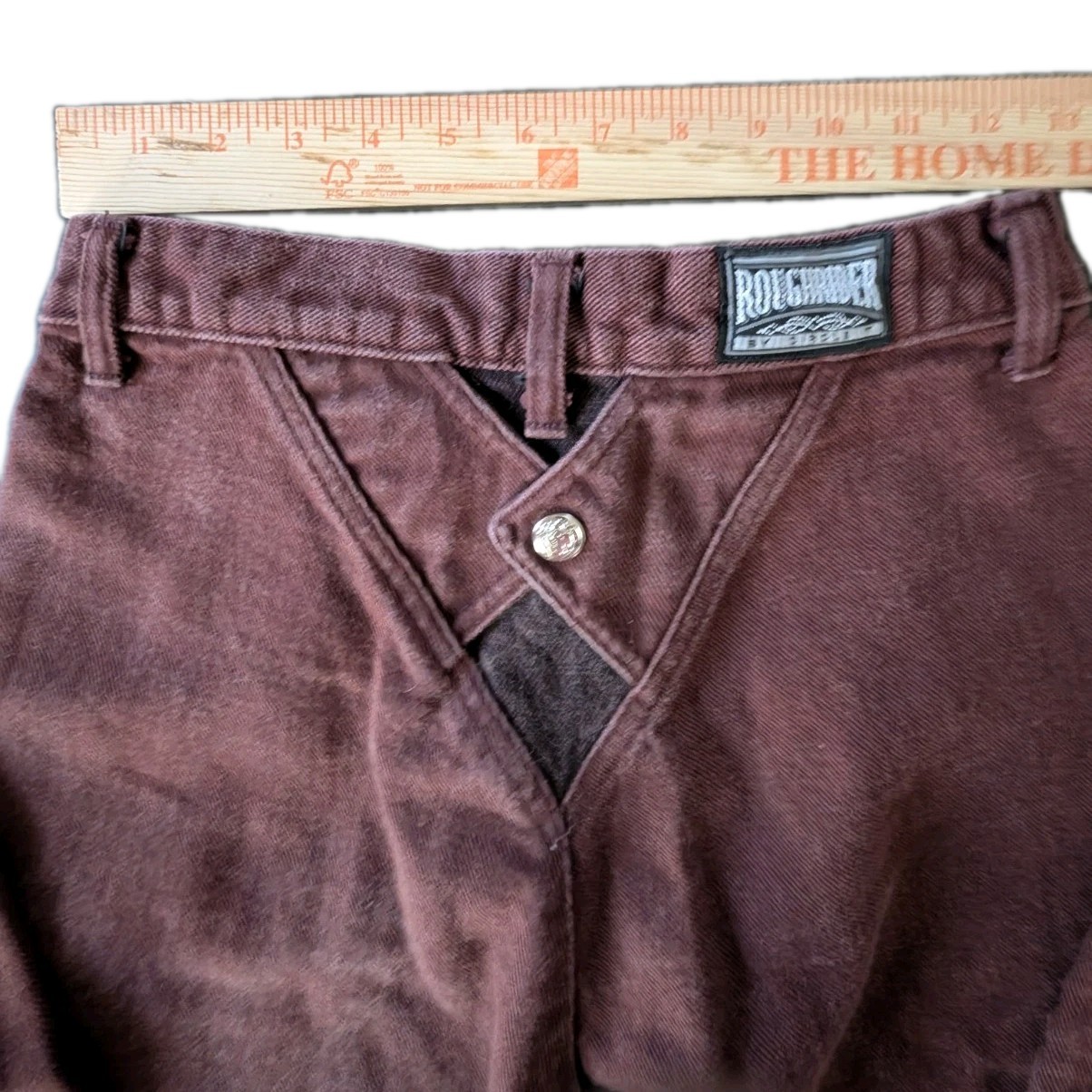 Vintage Roughrider Circle T Maroon Western Bareback Jeans W24 L35 Rare 80’s 90’s