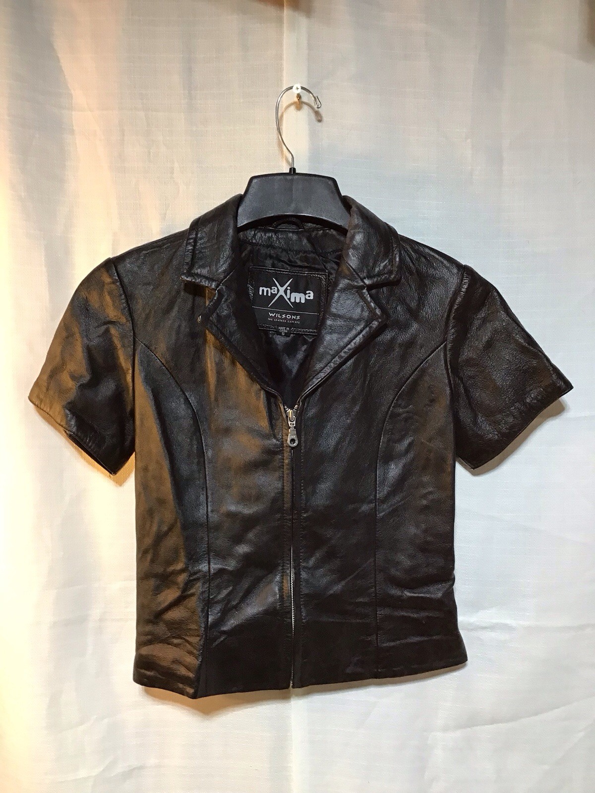 Vintage Maxima Wilson’s Leather Blouse Shirt Top