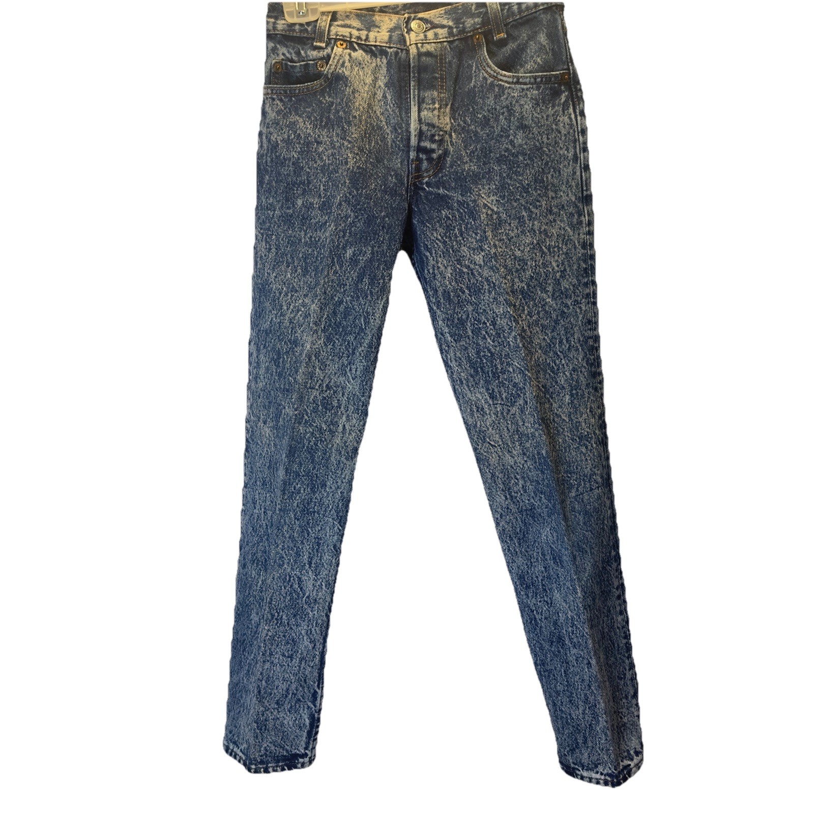 Vintage Crisp 80-90’s Levi’s Button Fly 701 Student Jeans Acid Wash 26×28 USA