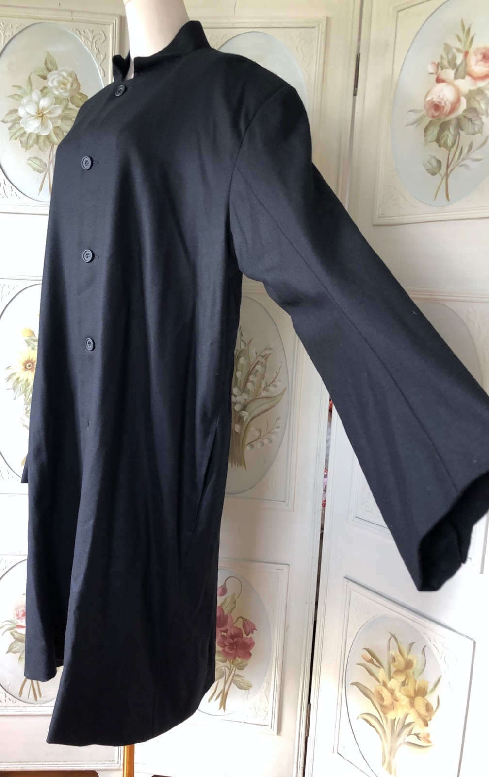 VTG ESKANDAR WOOL CASHMERE SILK JACKET DUSTER COAT ENGLAND-MADE LAGENLOOK EUC 2