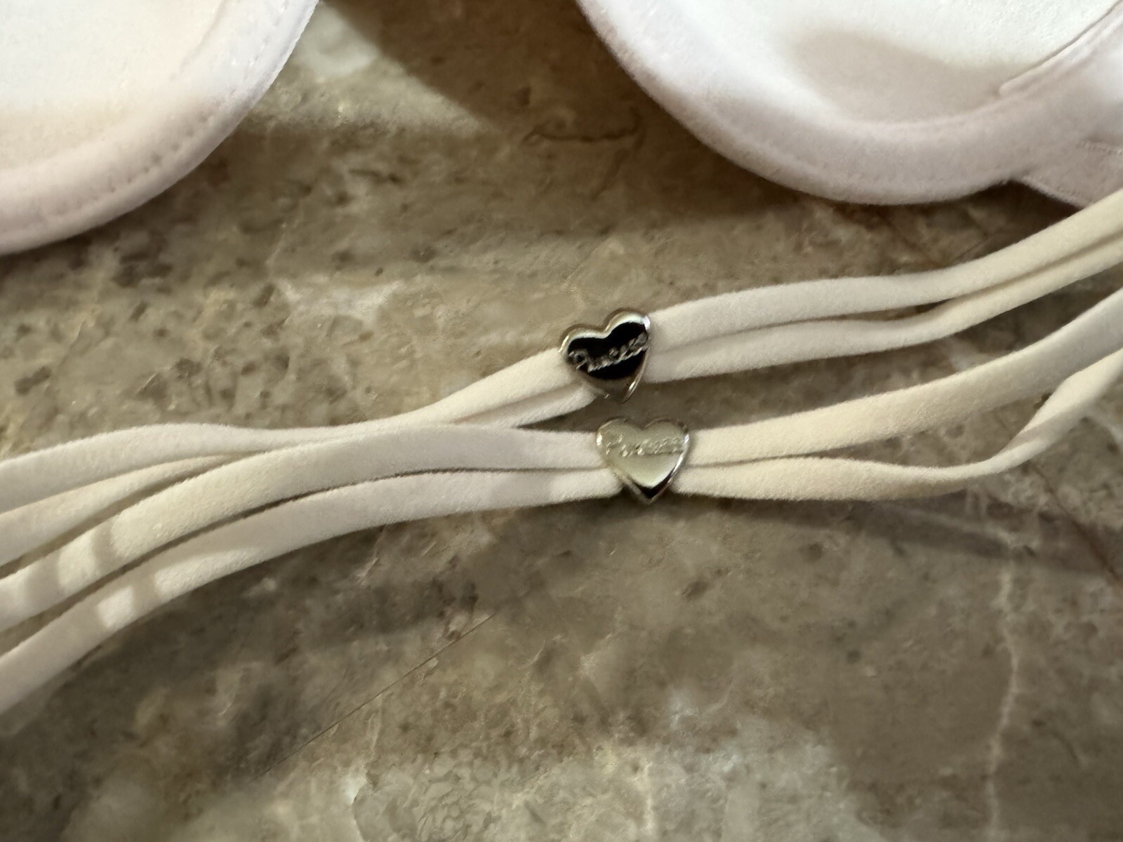 VINTAGE PRINCESS HALTER BRA! 36 B. CLEAR HALTER STRAP . PINK