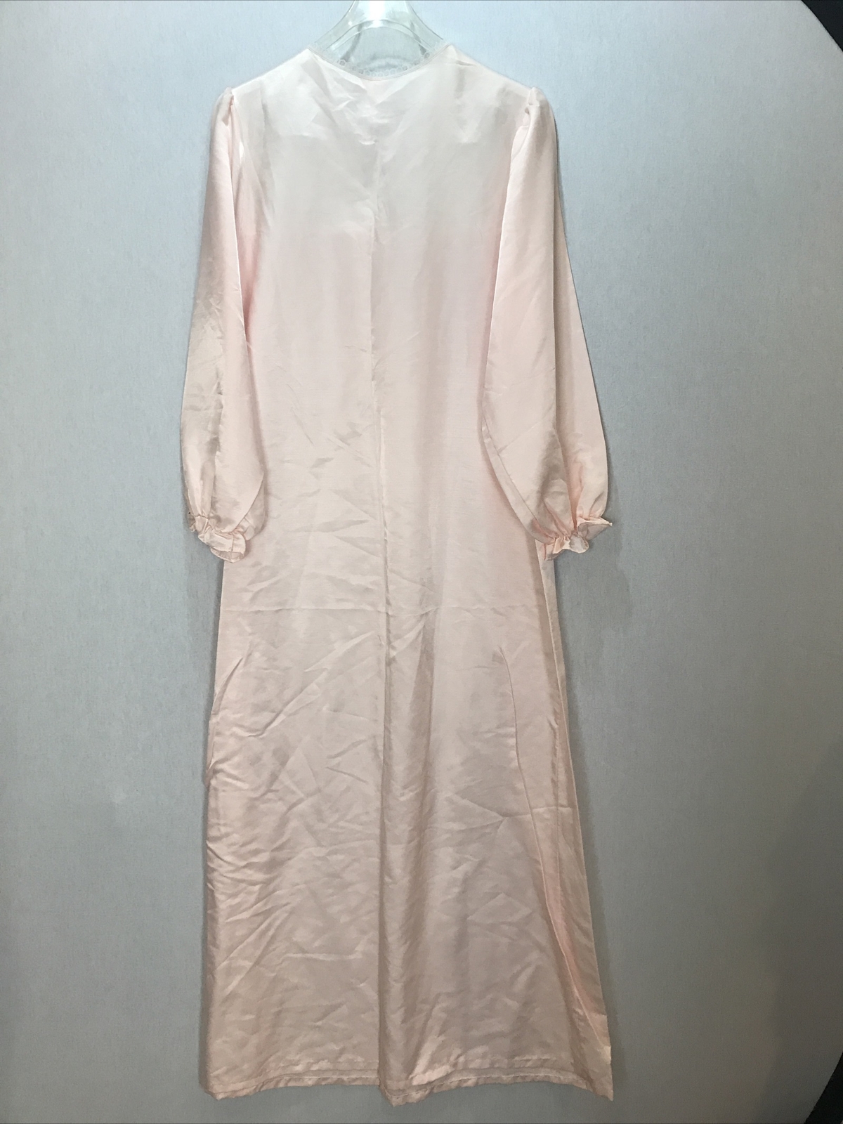 Vintage 70’s Long nightgown Medium by Spotlight Soft Pink White Embroidered