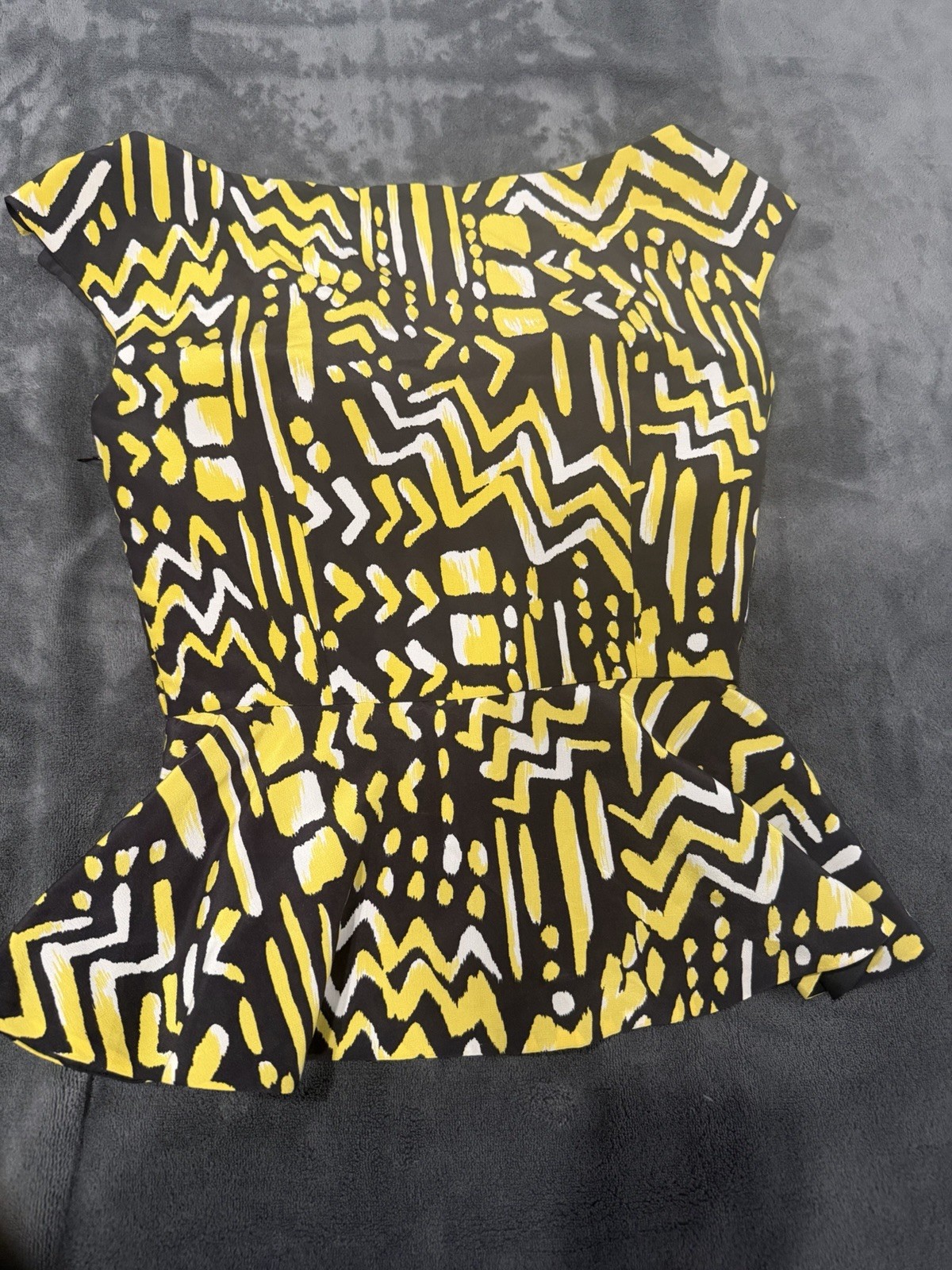 Vicky TIEL Vintage Couture 2pc Skirt Suit Yellow/Black Animal Print & Pattern