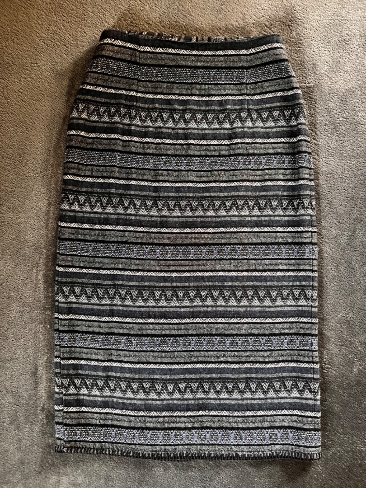 Best American Clothing Co. Striped Geometric Long Wrap Skirt, Size 11/12