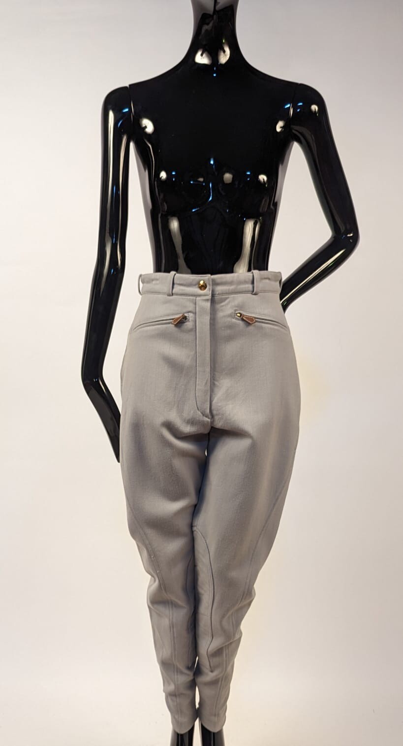 VINTAGE DOVE GREY HERMES – PARIS RIDING PANTS SIZE 36