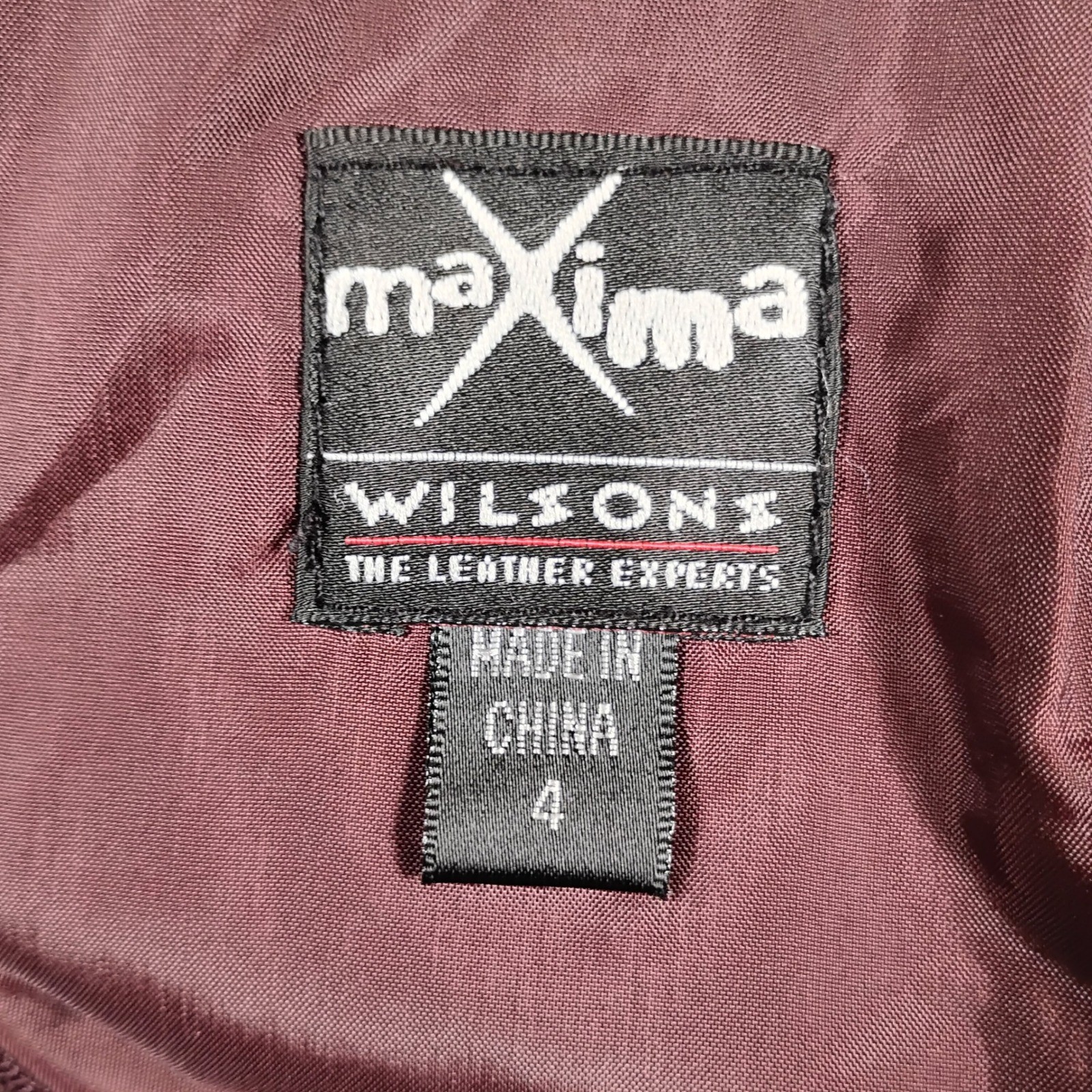 Maxima Wilsons Leather Suede A-Line Skirt Burgundy Maroon Vintage 90s Size 4