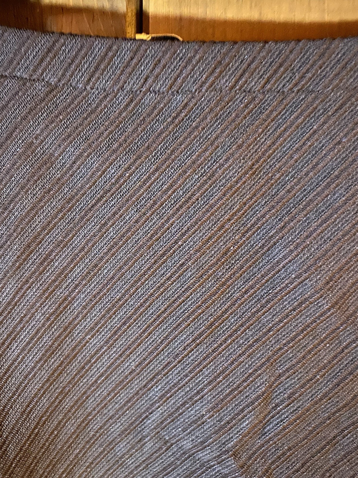 Vtg 60s 70s Kingsley Brown Diagonal Rib Knit A-Line Skirt Union Made