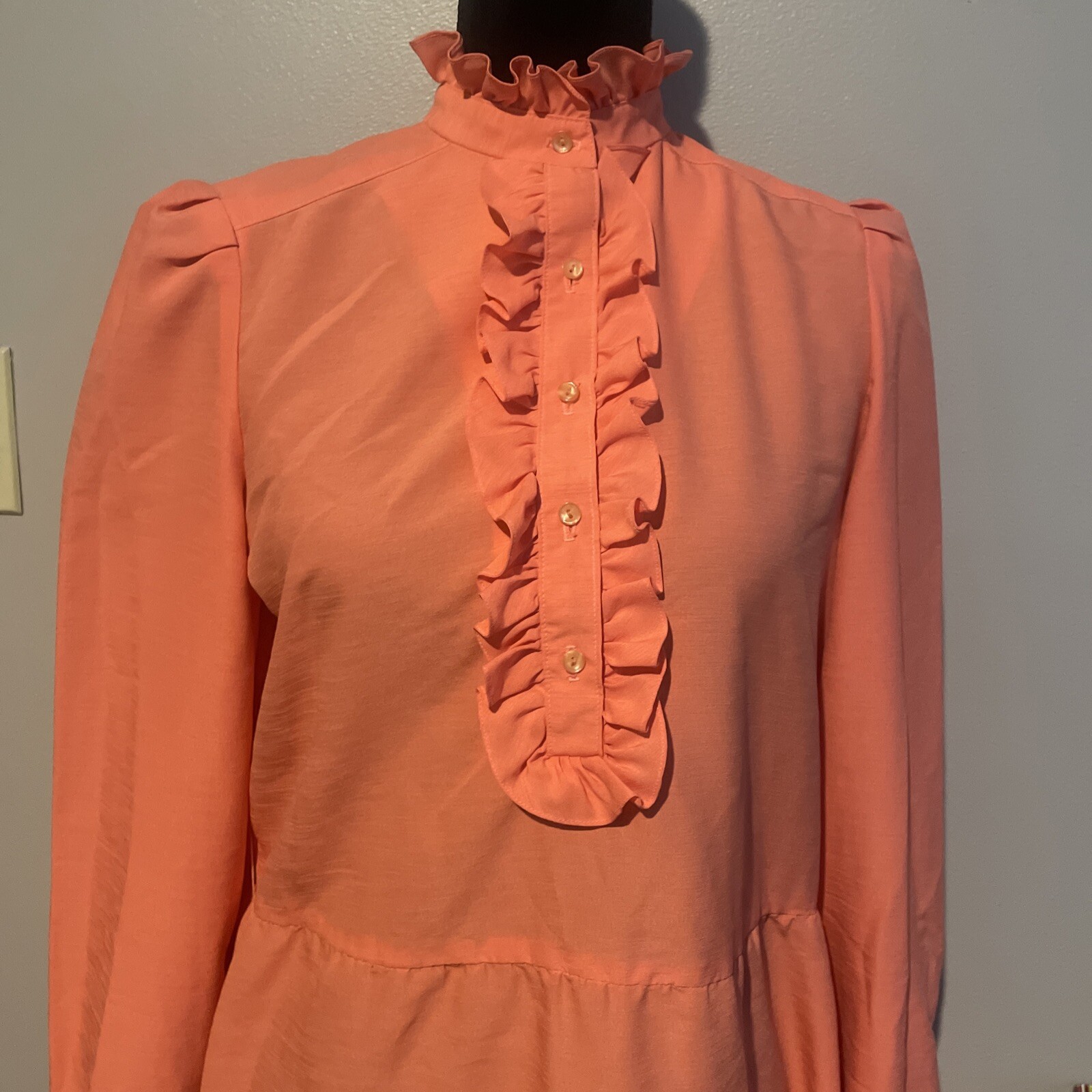 Vintage Willi Of California Womens Dress Coral Vtg Size 10 Runs Smaller No Belt