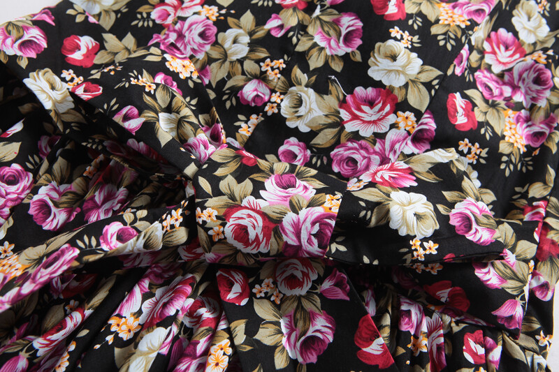 Retro Rockabilly 50s 60s Swing Vintage Dress Casual Print Floral Polka Dot Dress