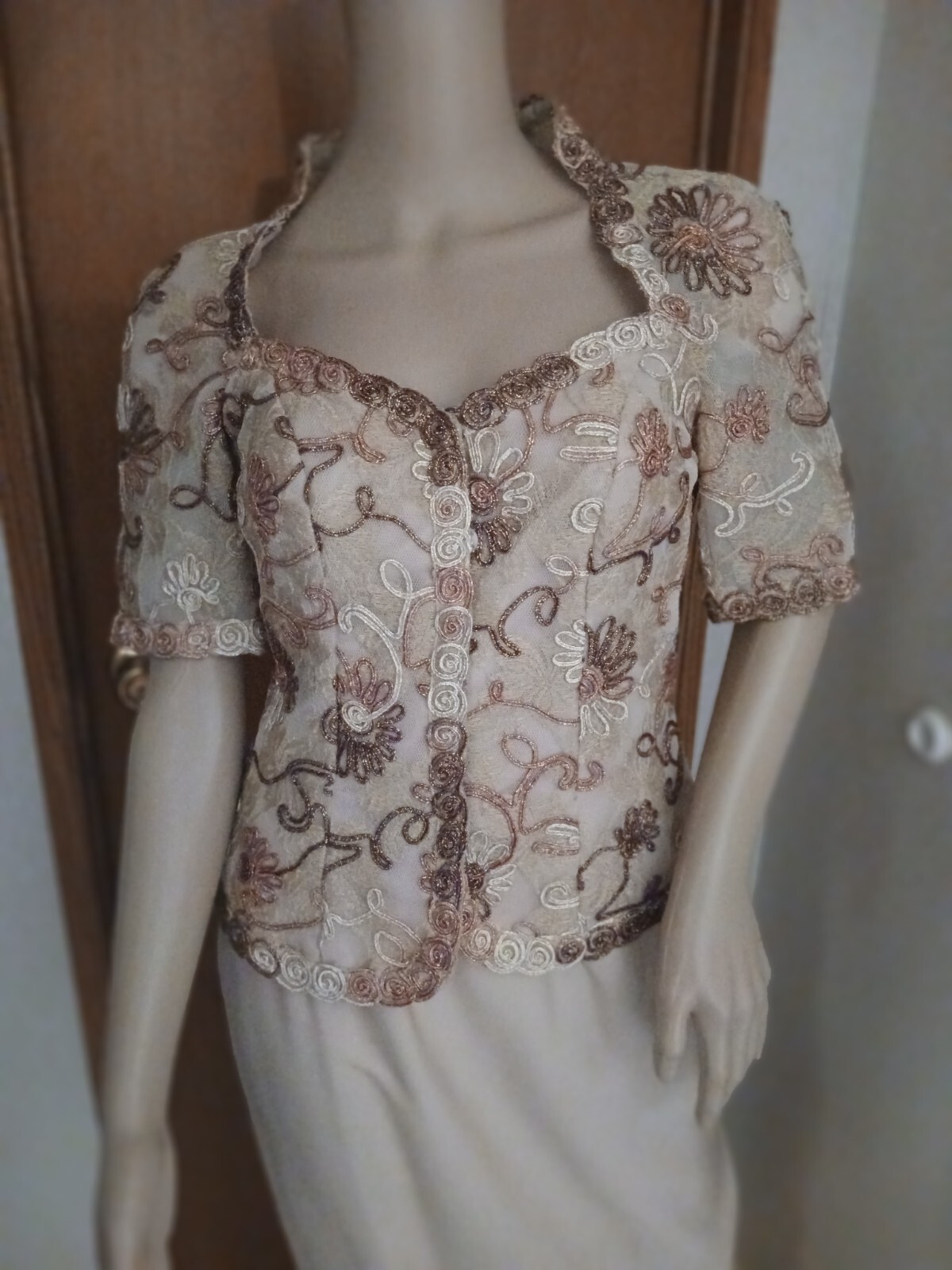 Vintage Gold and Rose-Gold Set Formal Mother of the Bride Size 2