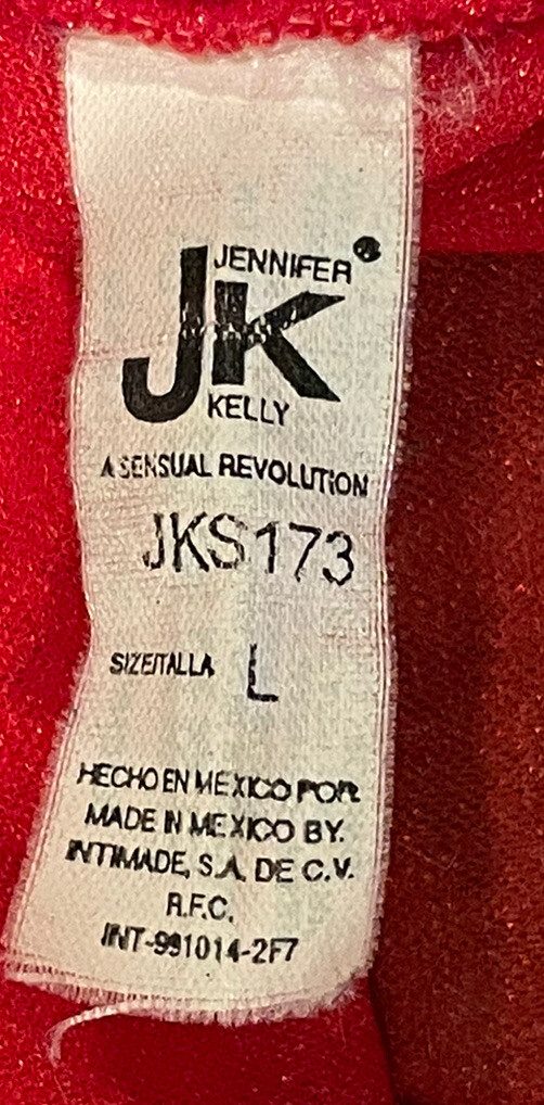 Jennifer Kelly JKS173 Red Lace Sheer L Cami Camisole Tank