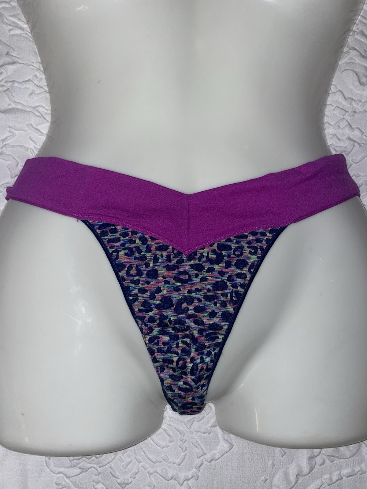 VTG Panties Woman’s 11/13 1Bikini Hi Cut Thong Panty Solid Band Stretch