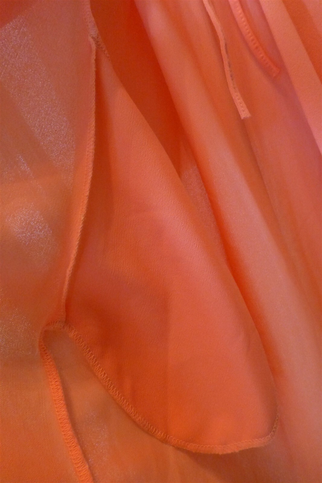 VTG Sears Take Along Long Peach Wrap Robe Lounge Dress M 12-14 Nylon USA ILGWU