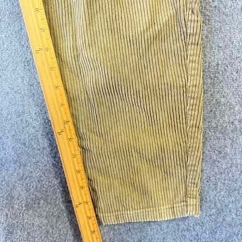 Vintage Bonjour Corduroy Pants Womens 3/4 Tan Khaki High Waisted Pleated Tapered