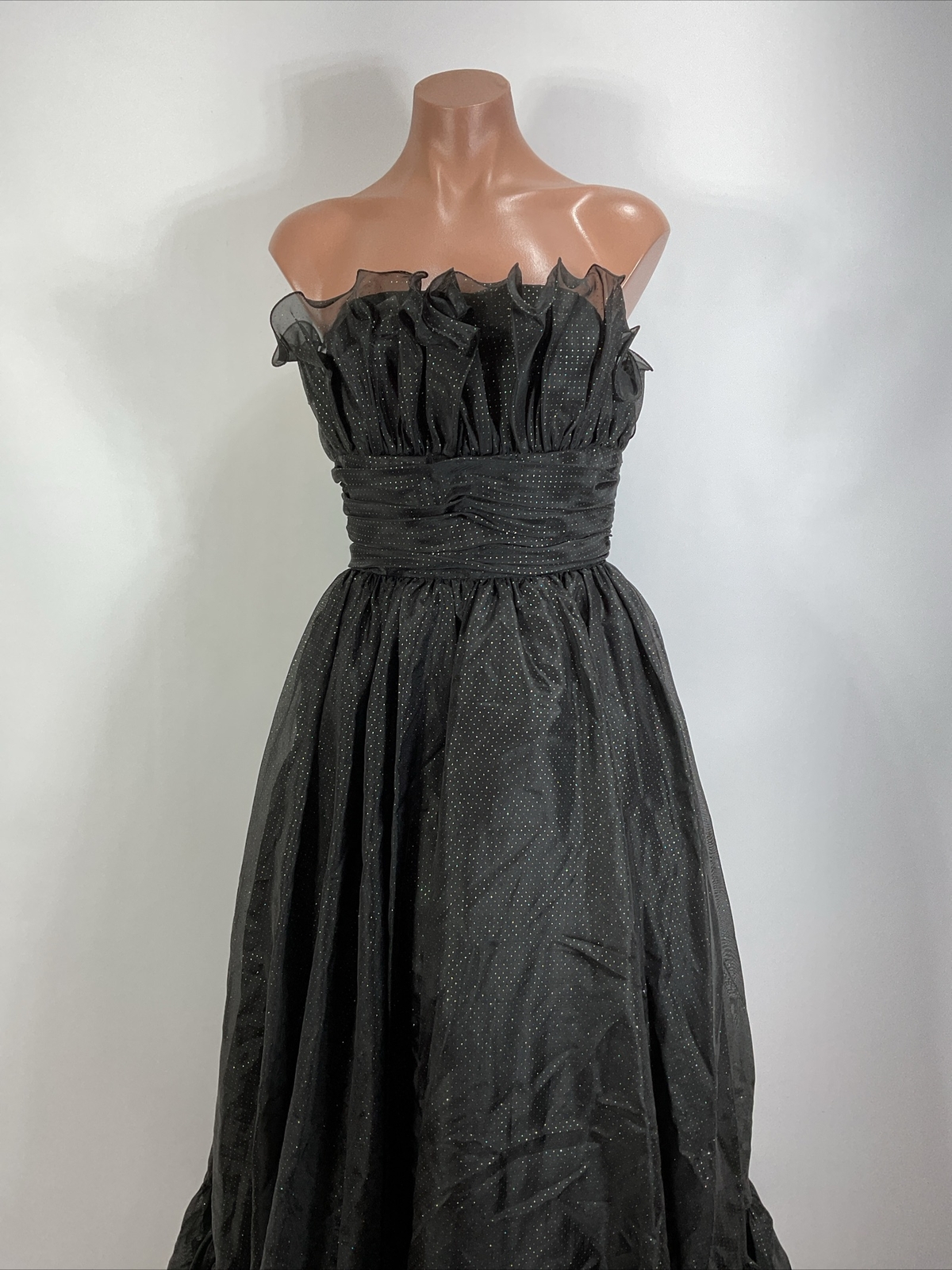 Mike Benet Vintage 80s Glitter Seashell princess tulle Pageant Prom Party Dress