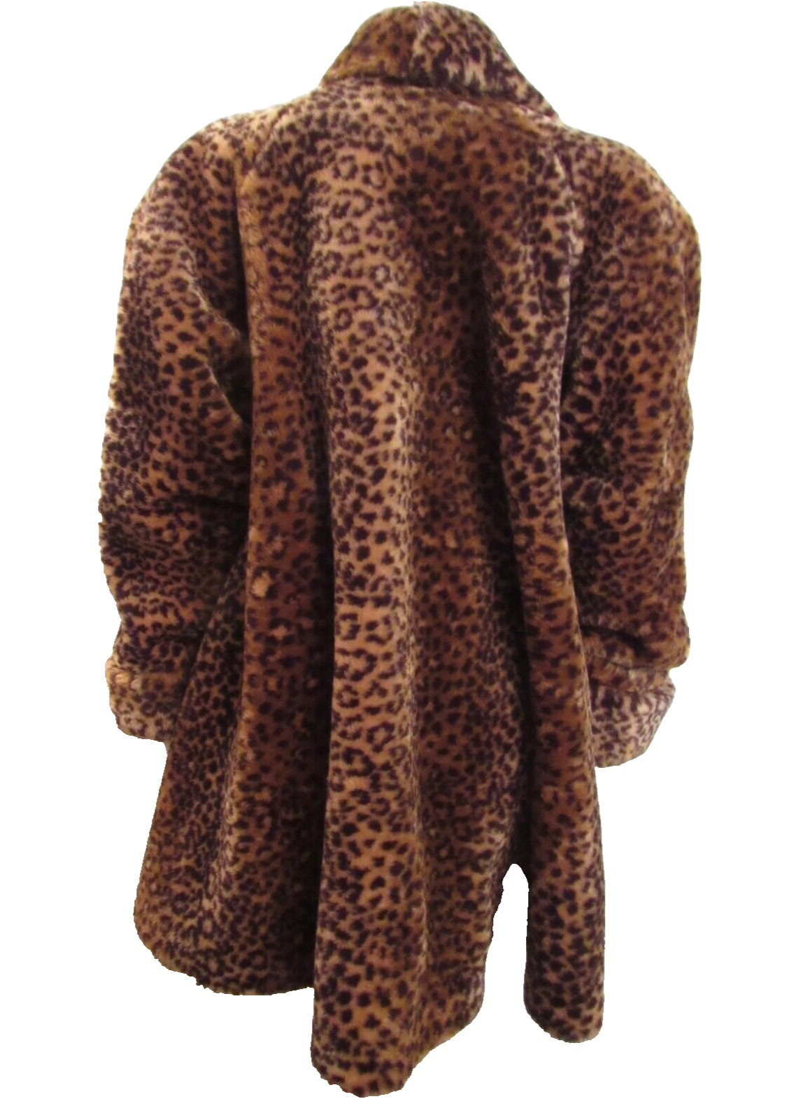 Vintage 70s 80s Monterey Fashions Faux Fur Leopard Coat Women’s Size Large