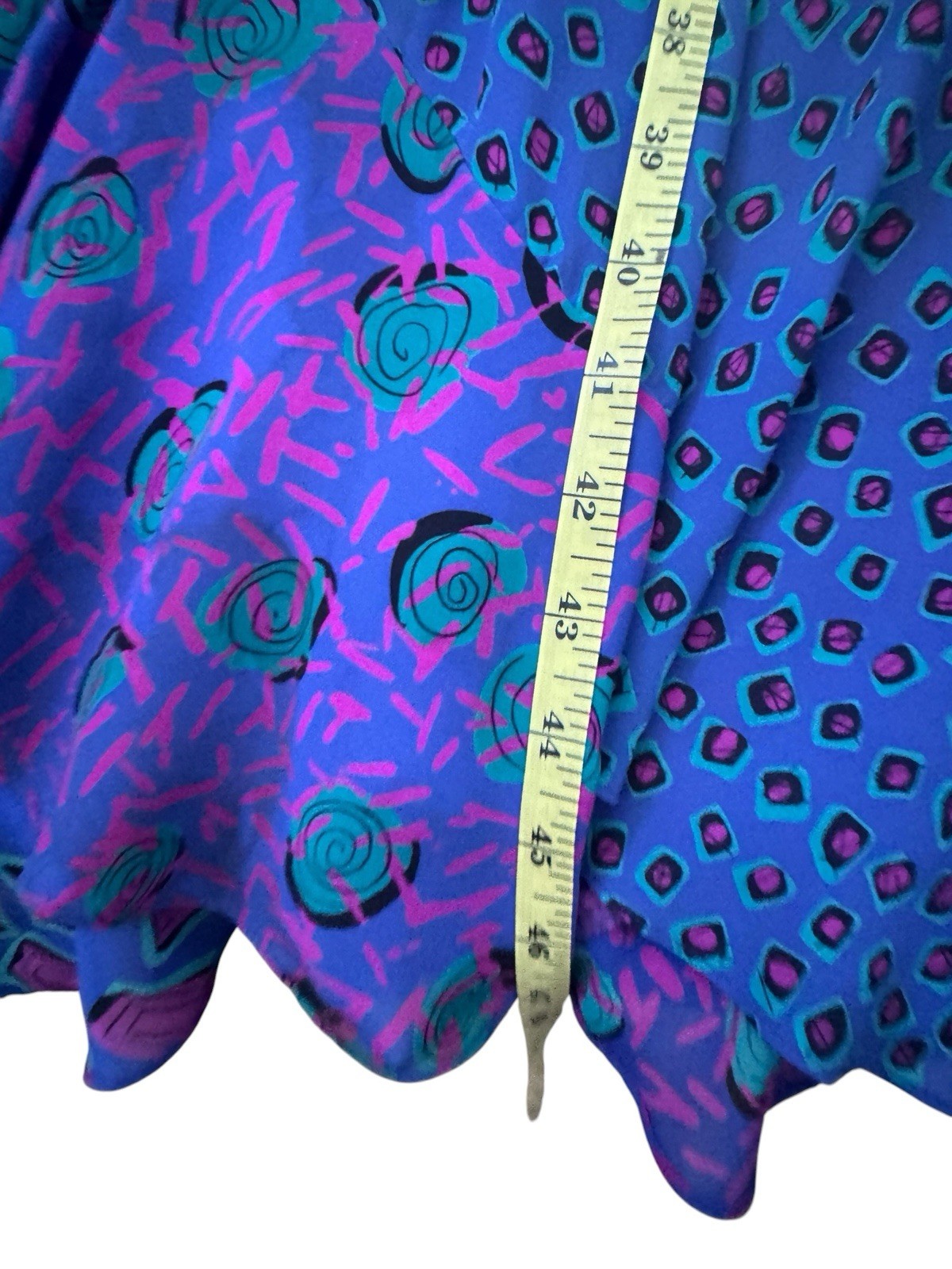Vtg 80s Susan Freis Dress Sz S/M Magenta Purple Floral Puff Sleeve Garden Party